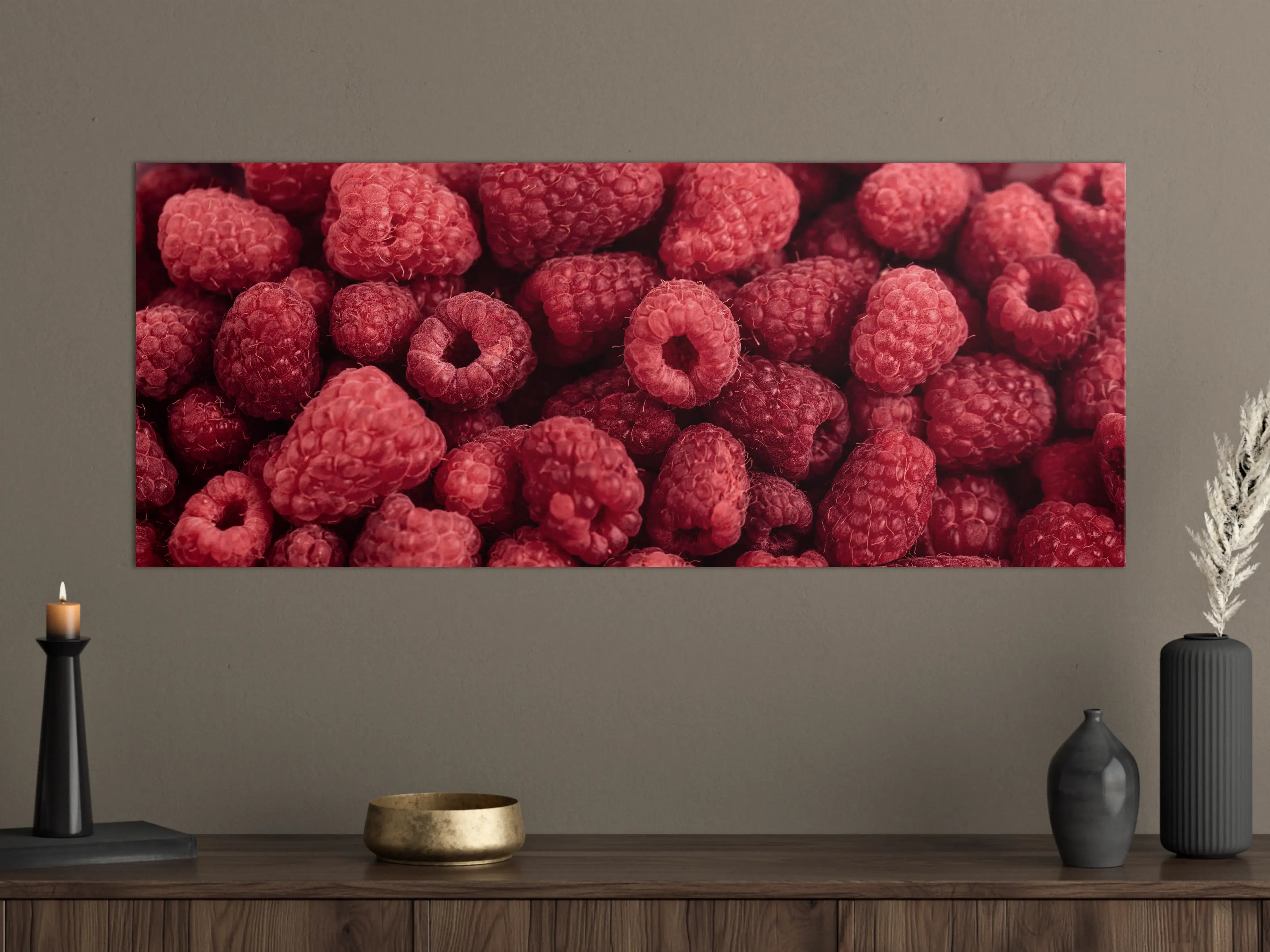 Große Wandbilder - Frische Himbeer-Textur Rot