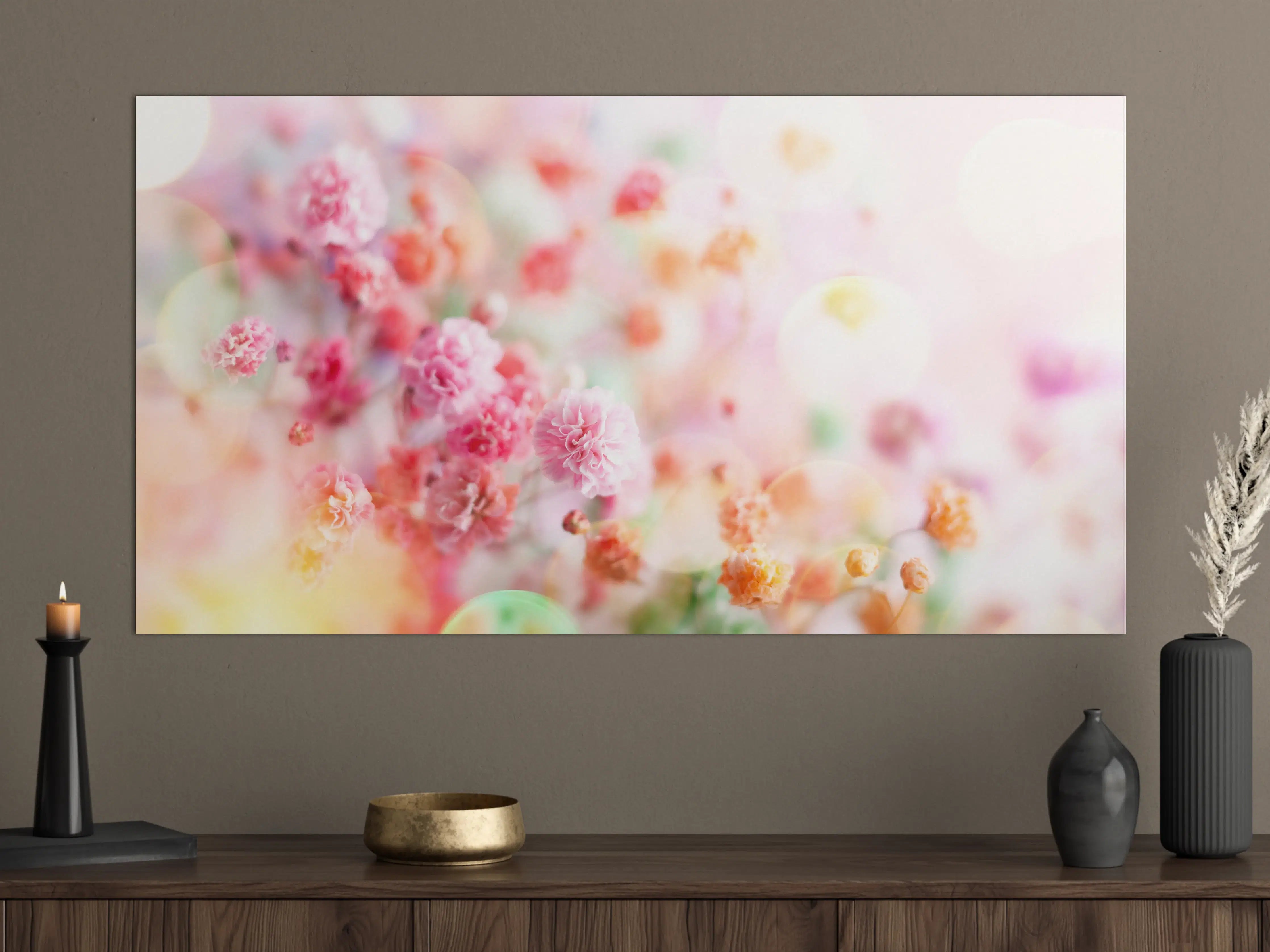 Große Wandbilder - Frische rosa Frühlingsblumen