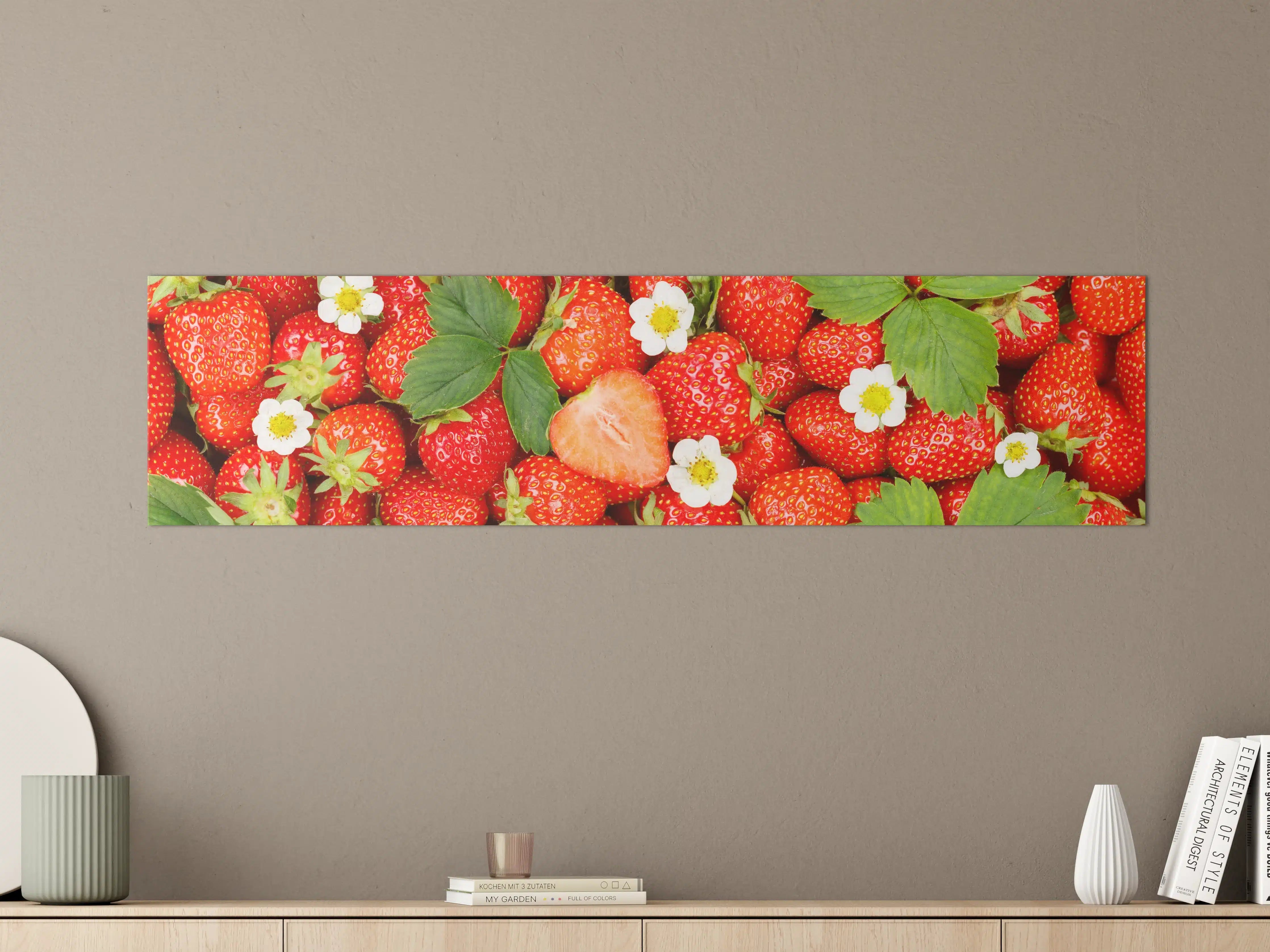 Große Wandbilder - Frische rote Erdbeeren