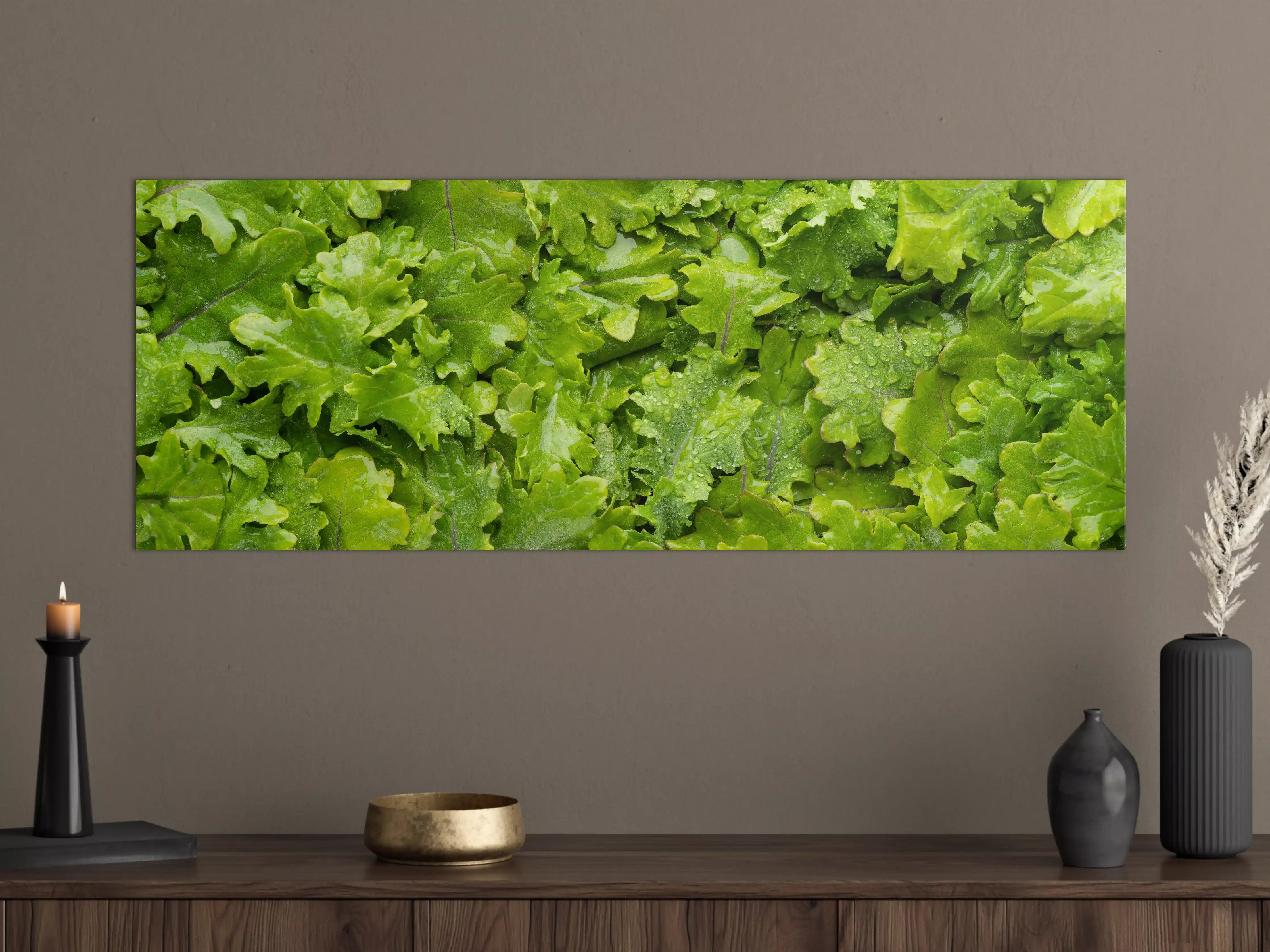 Große Wandbilder - Frischer Rucola-Blätter-Hintergrund