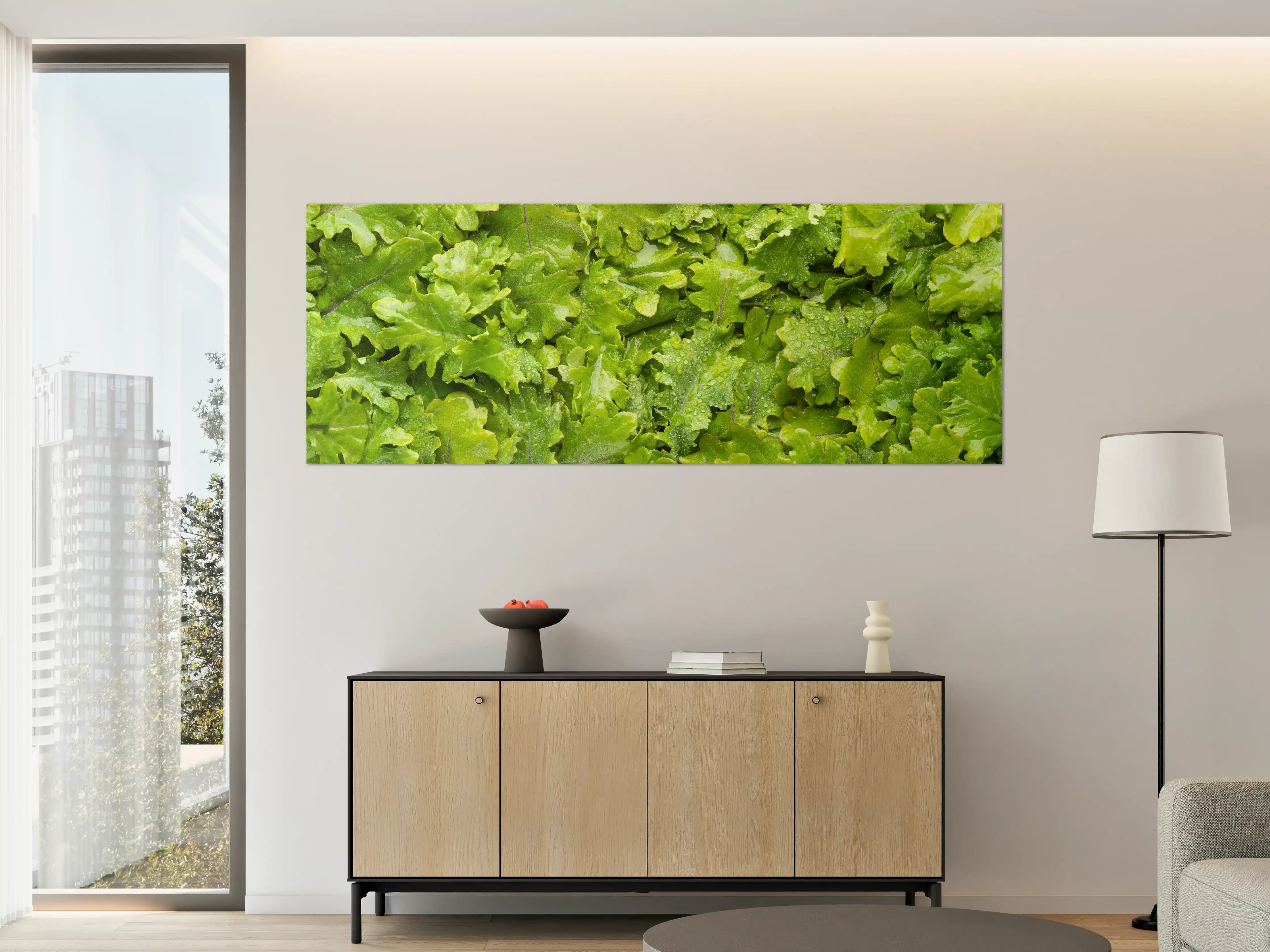 Große Wandbilder - Frischer Rucola-Blätter-Hintergrund
