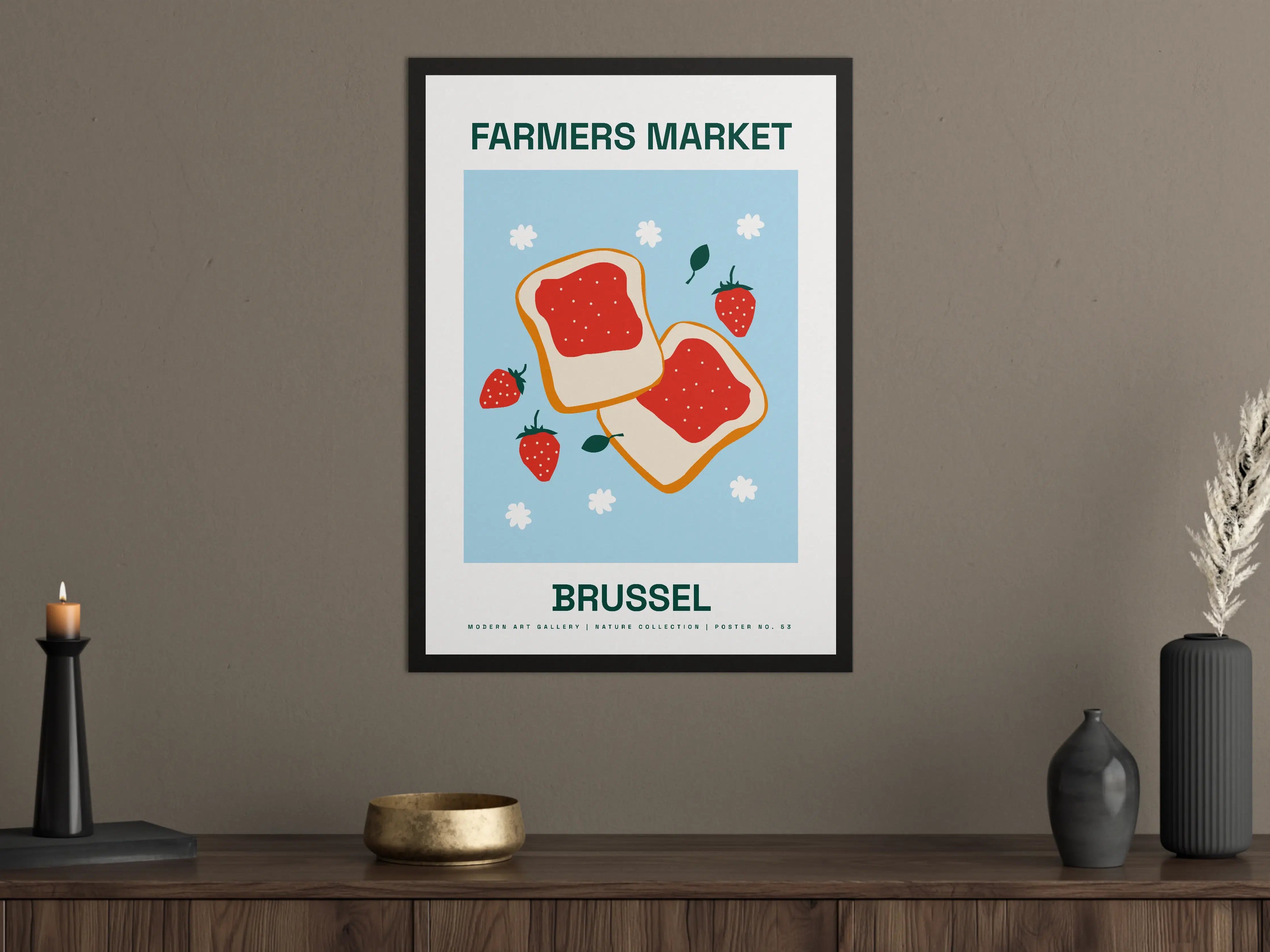 Große Wandbilder - Frisches Erdbeer-Toast-PB-Modern