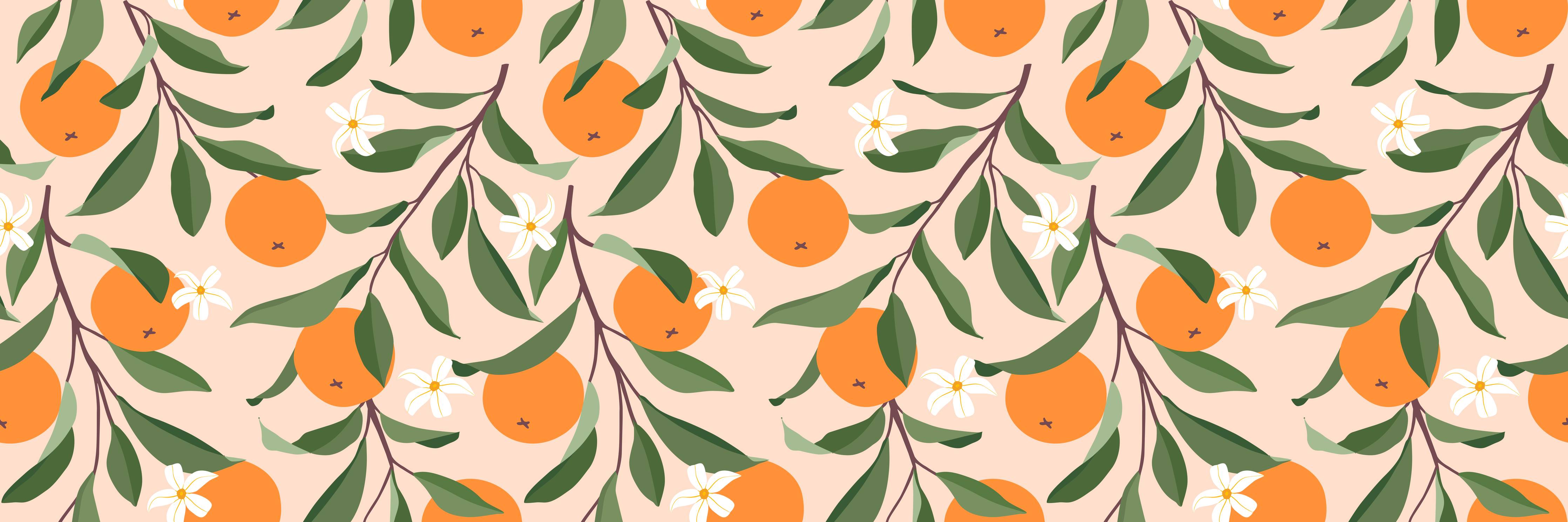 Große Wandbilder-Fruchtiges Citrus-Orange Design