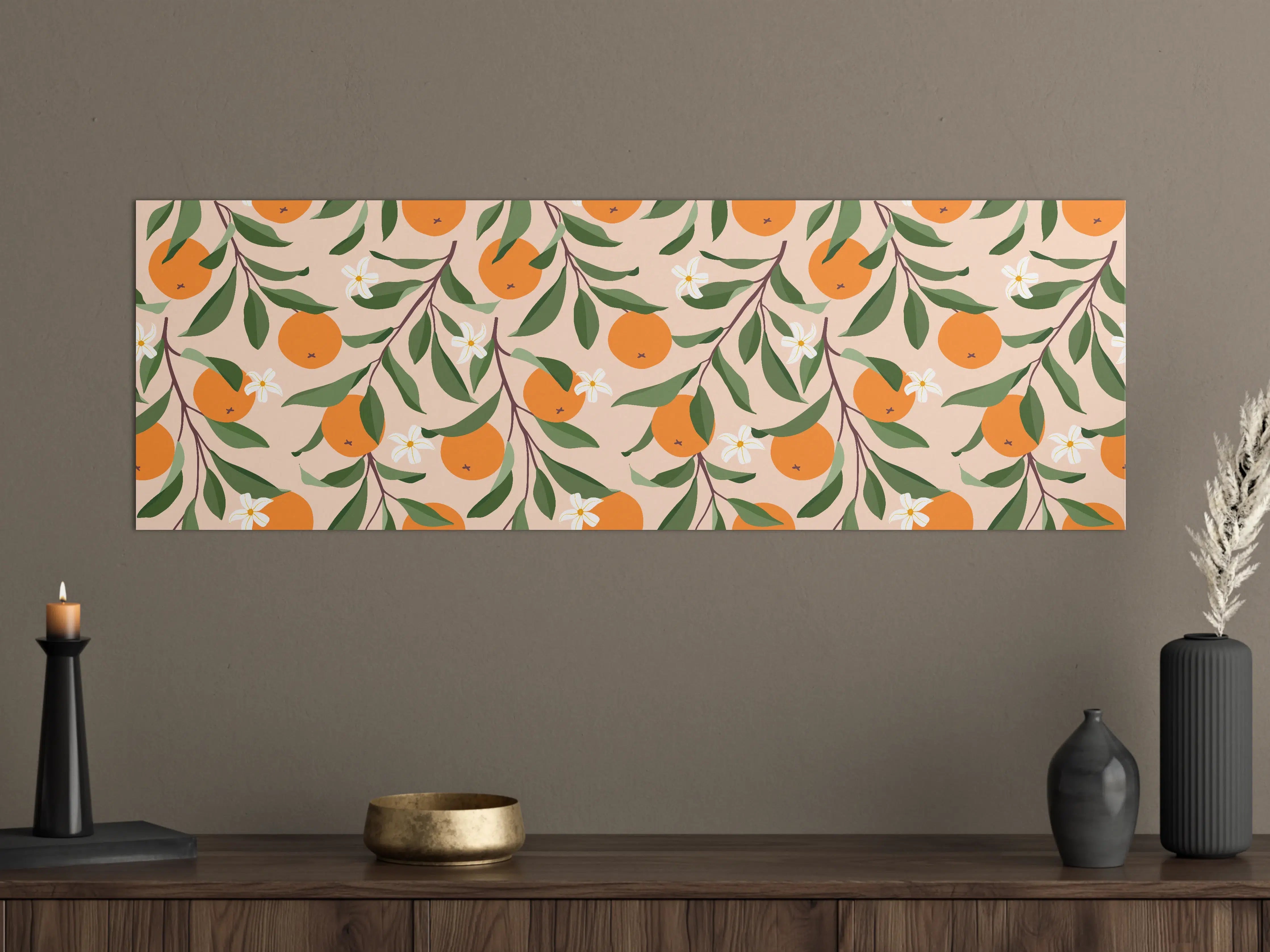 Große Wandbilder - Fruchtiges Citrus-Orange Design