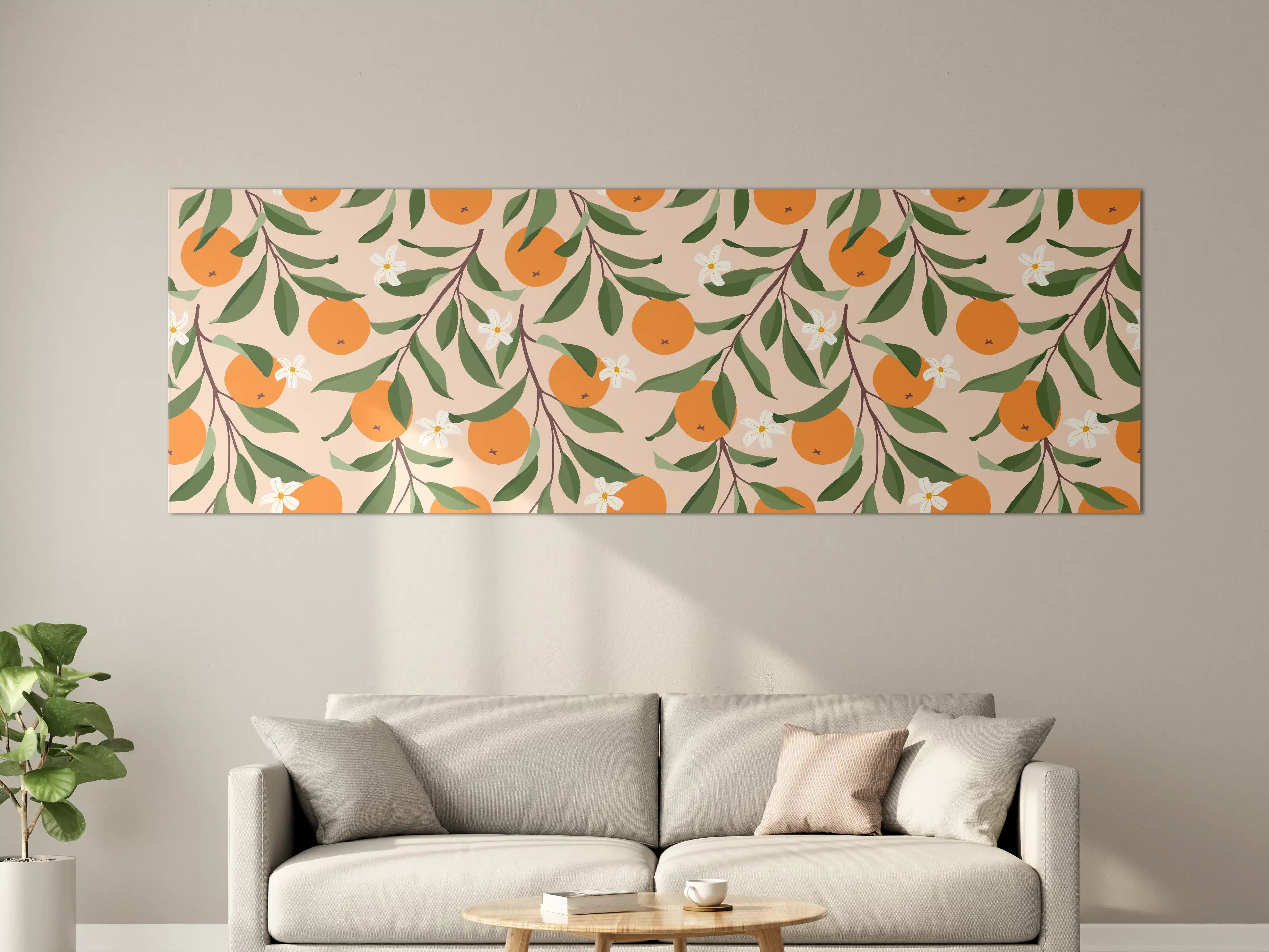 Große Wandbilder - Fruchtiges Citrus-Orange Design