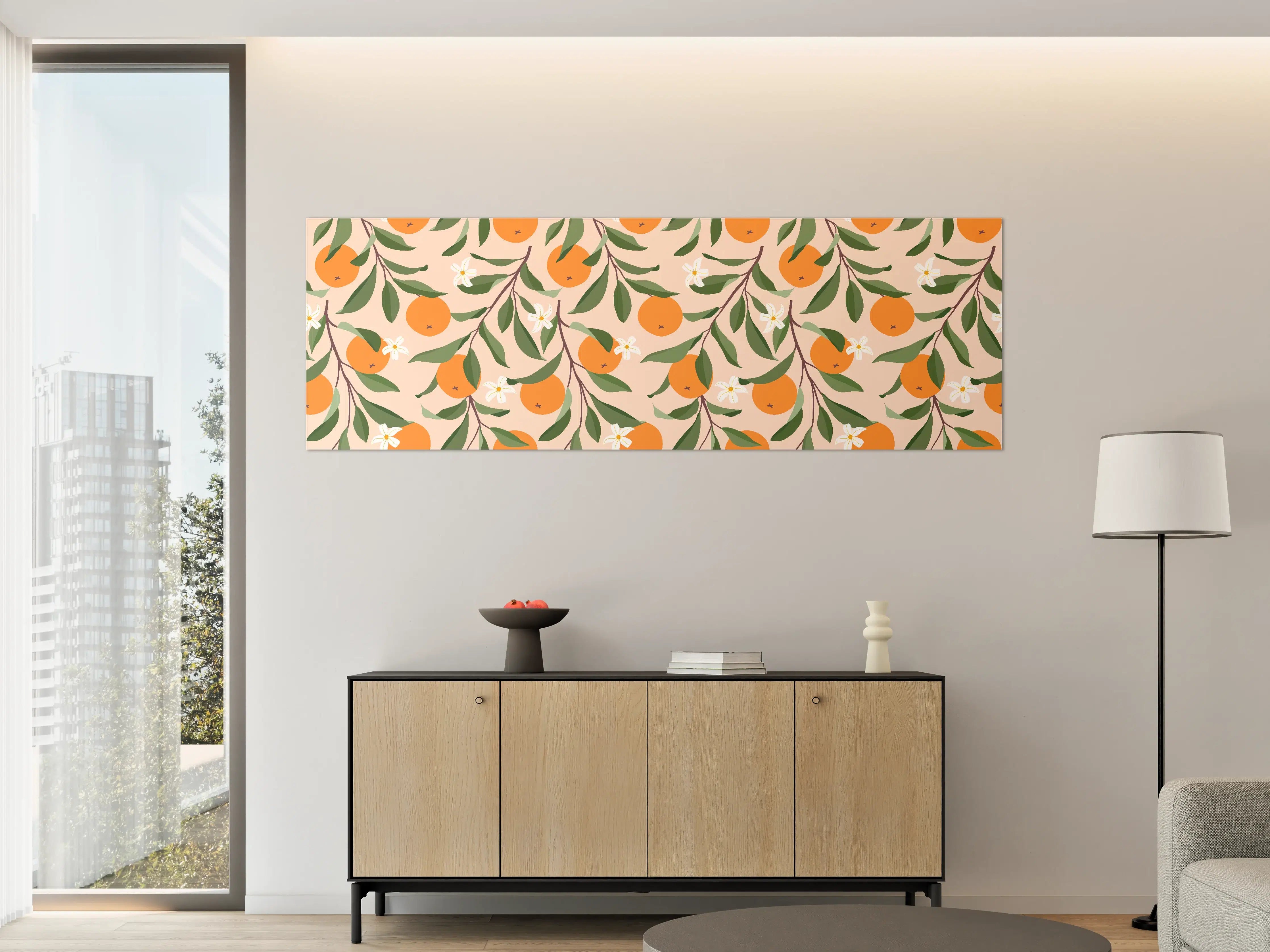 Große Wandbilder - Fruchtiges Citrus-Orange Design