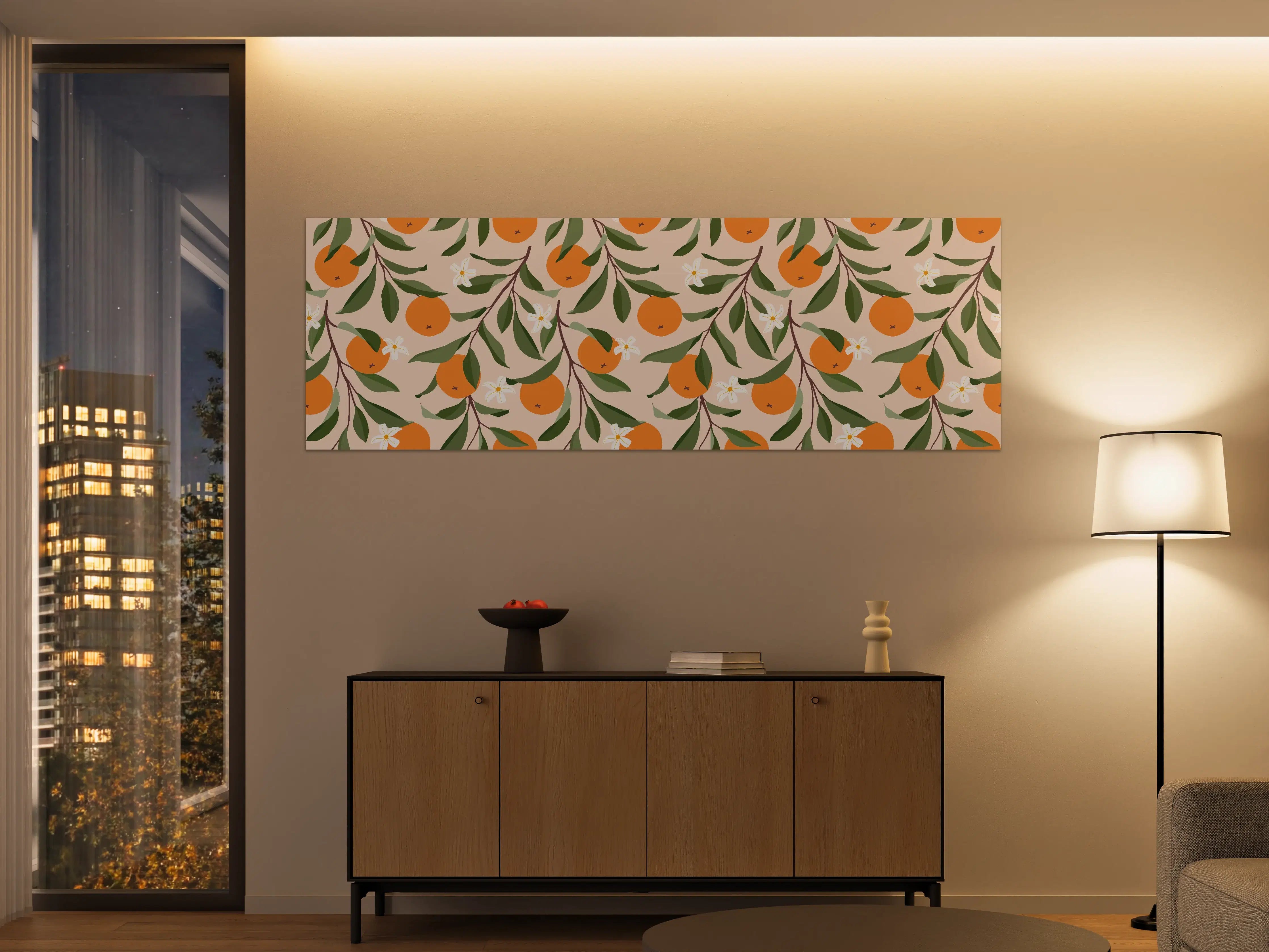 Große Wandbilder - Fruchtiges Citrus-Orange Design