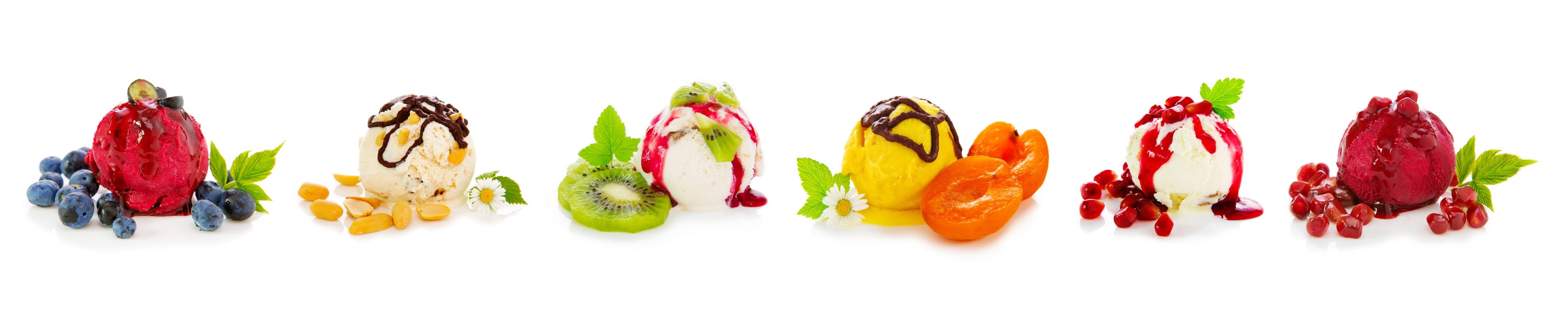 Große Wandbilder-Fruchtiges Eisparadies mit Beeren und Früchten