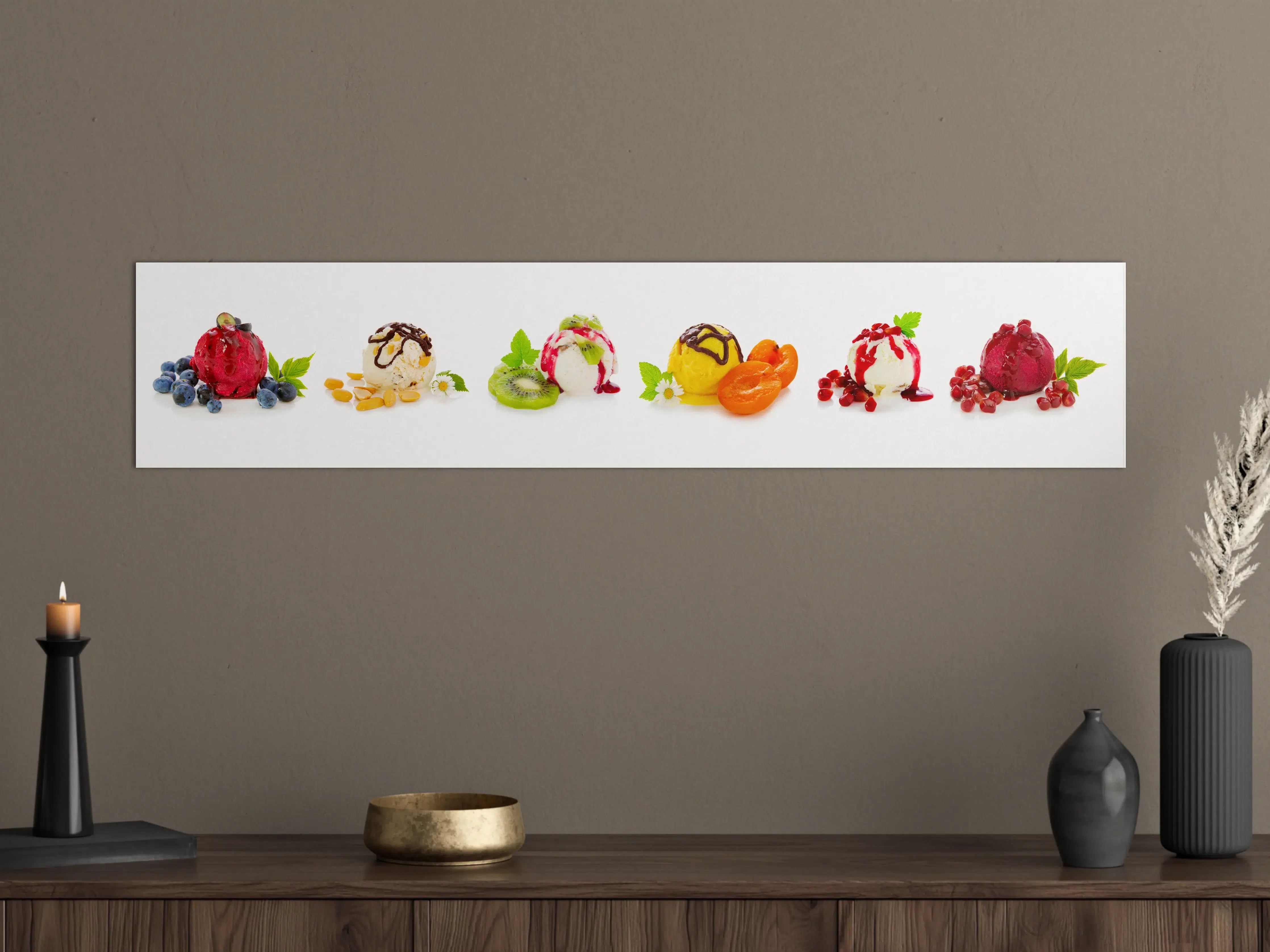 Große Wandbilder - Fruchtiges Eisparadies mit Beeren und Früchten