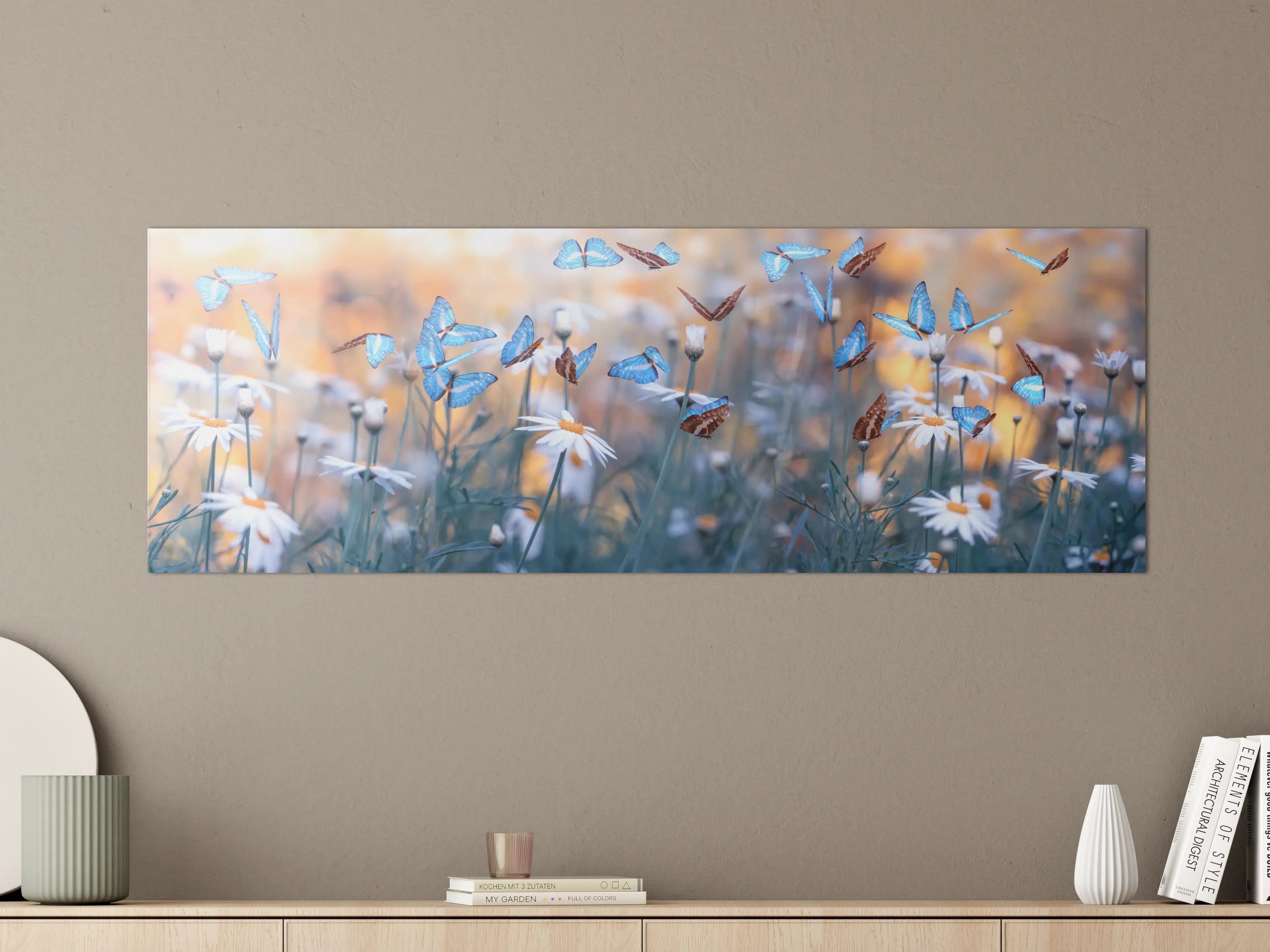Große Wandbilder - Frühling Naturlandschaft mit wilden Blumen