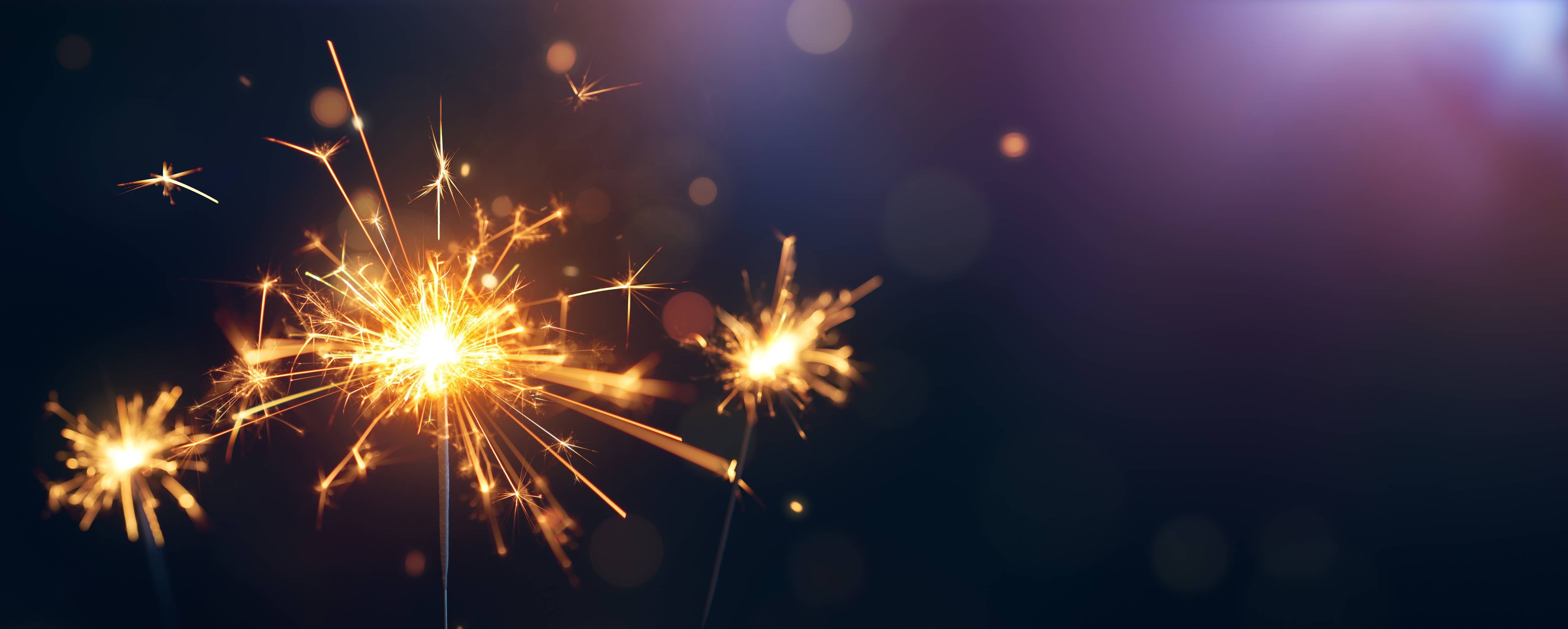 Große Wandbilder-Funkelnde Goldene Wunderkerzen