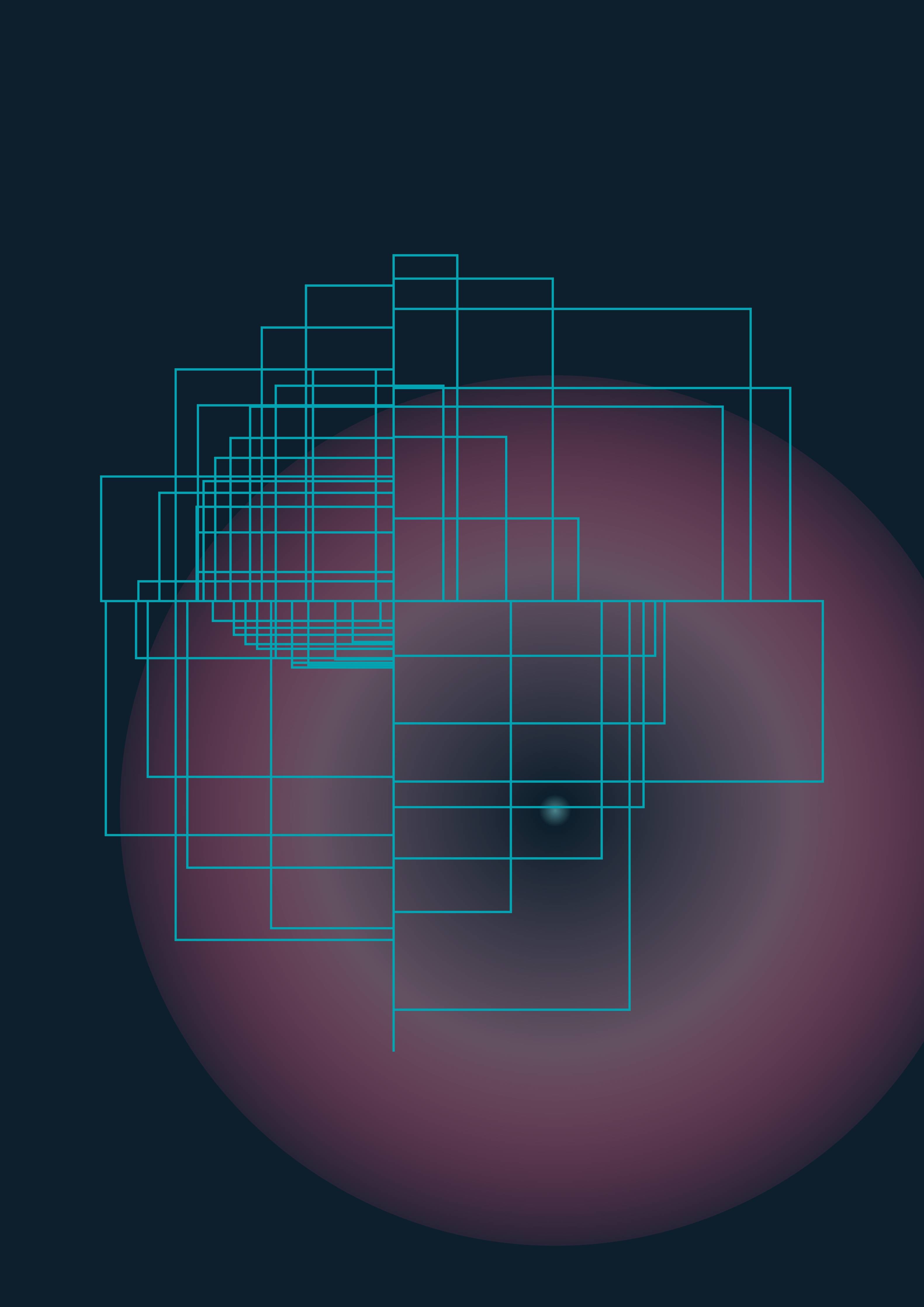 Große Wandbilder-Futuristische geometrische Muster in Blau und Pink