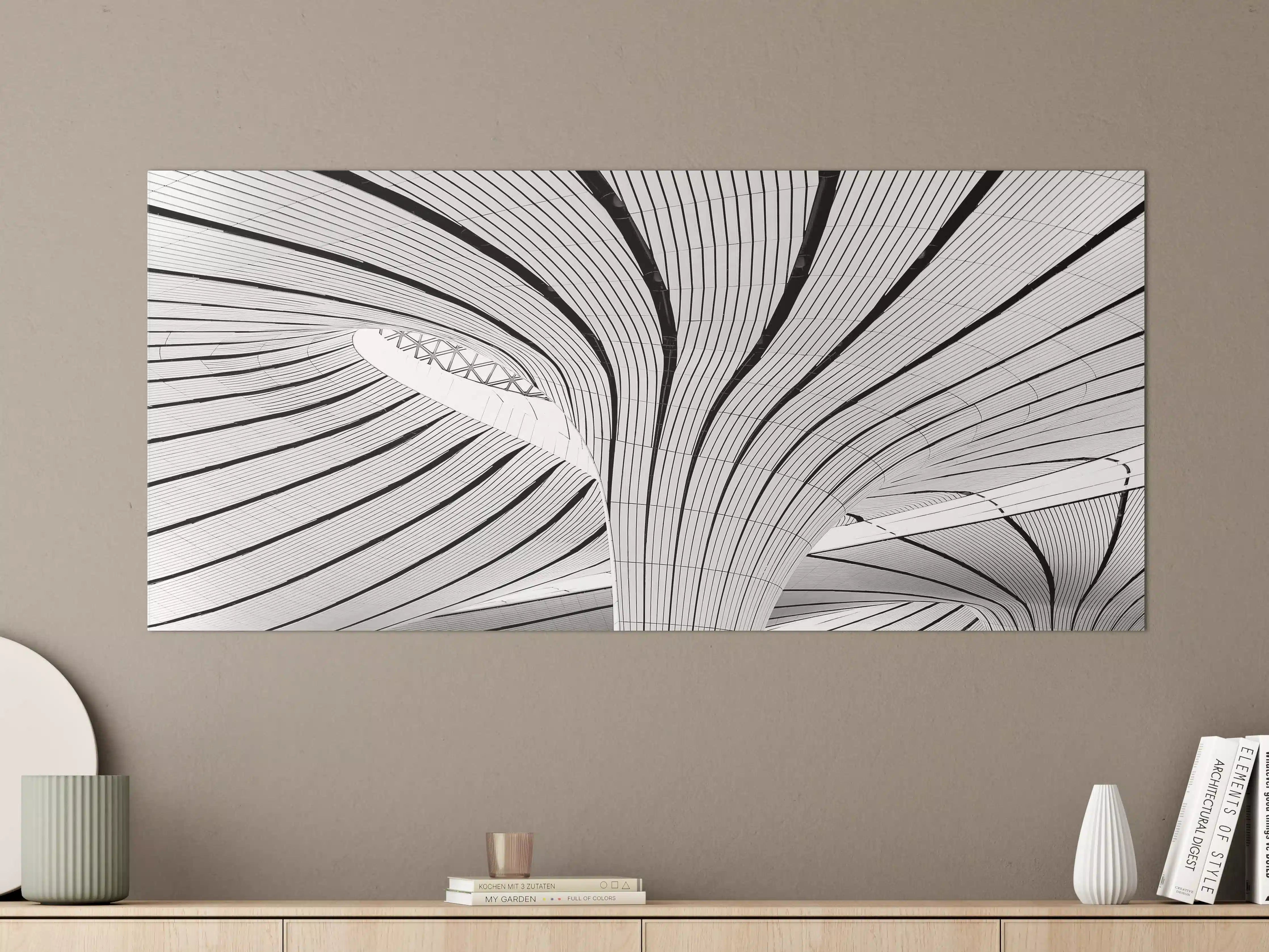 Große Wandbilder - Futuristisches Architekturdesign mit organischer Struktur