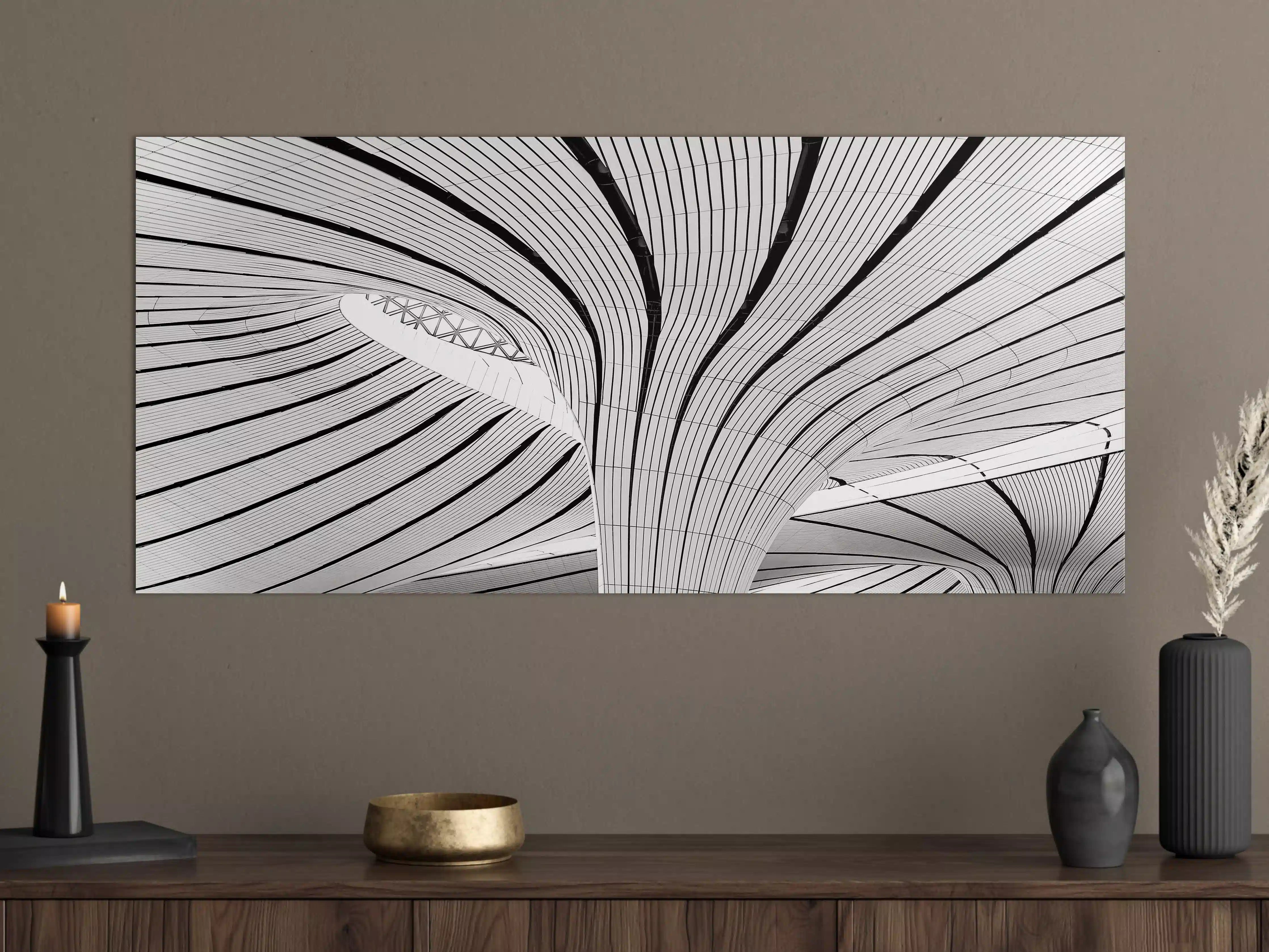 Große Wandbilder - Futuristisches Architekturdesign mit organischer Struktur