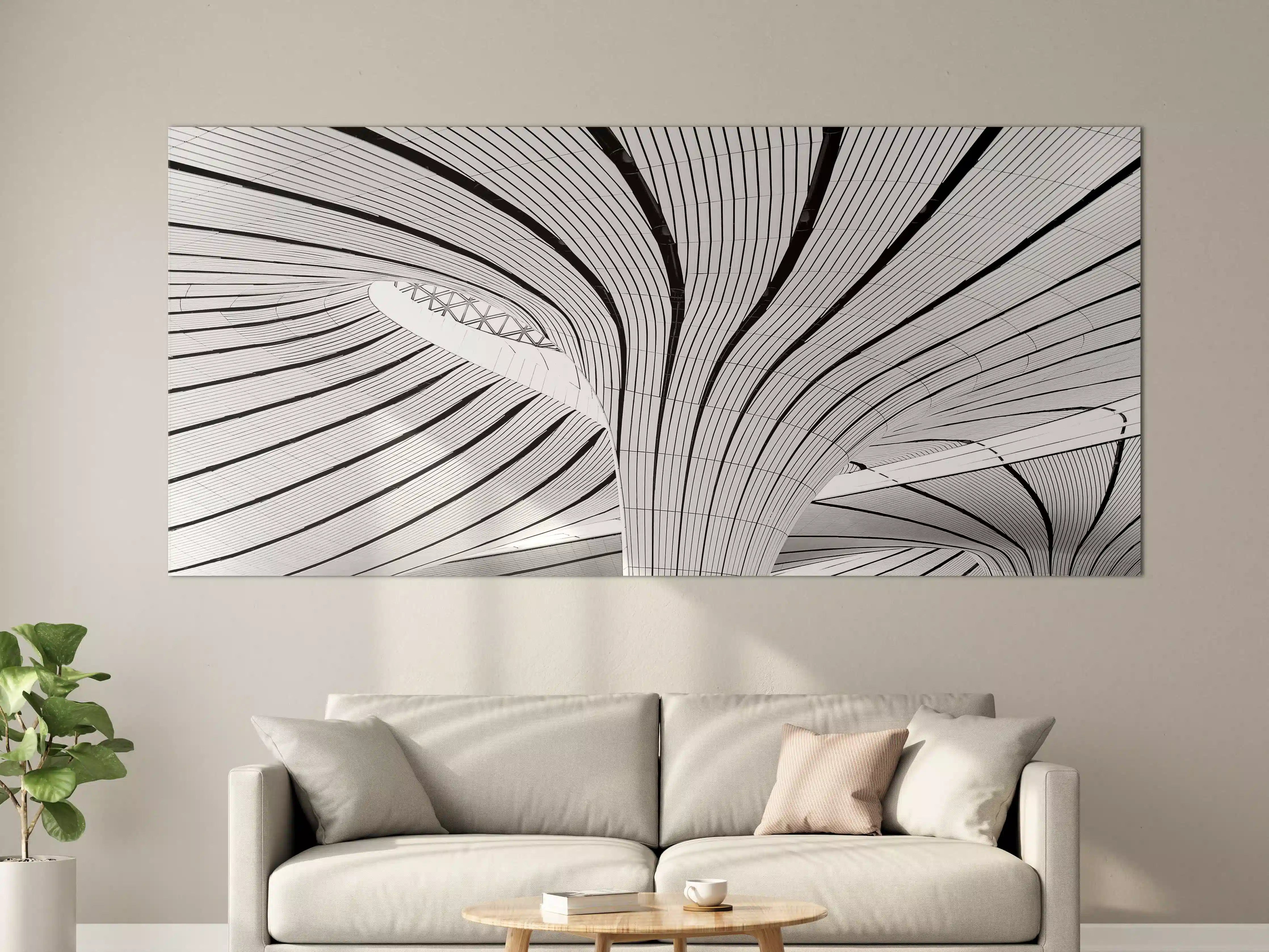 Große Wandbilder - Futuristisches Architekturdesign mit organischer Struktur