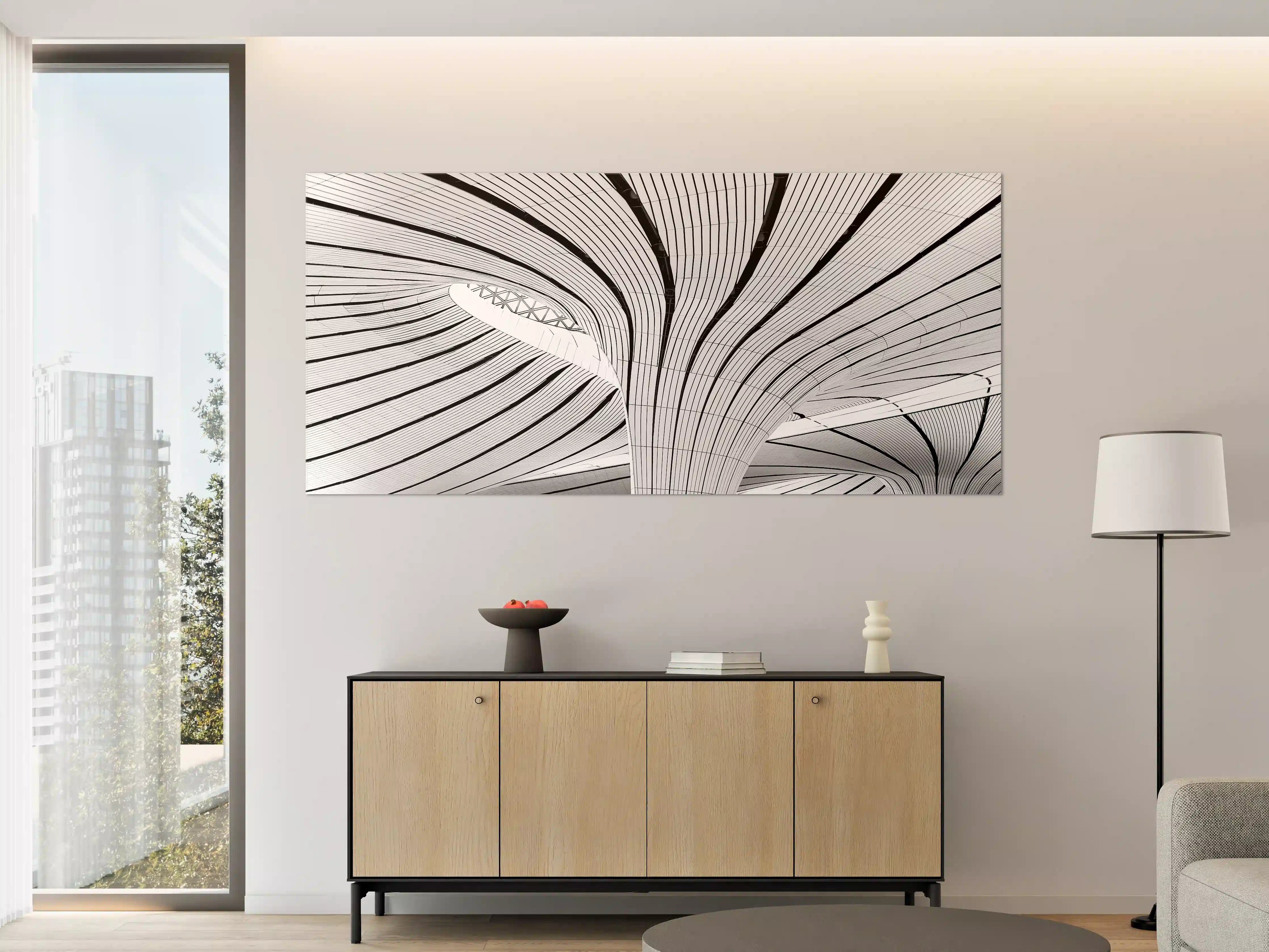 Große Wandbilder - Futuristisches Architekturdesign mit organischer Struktur