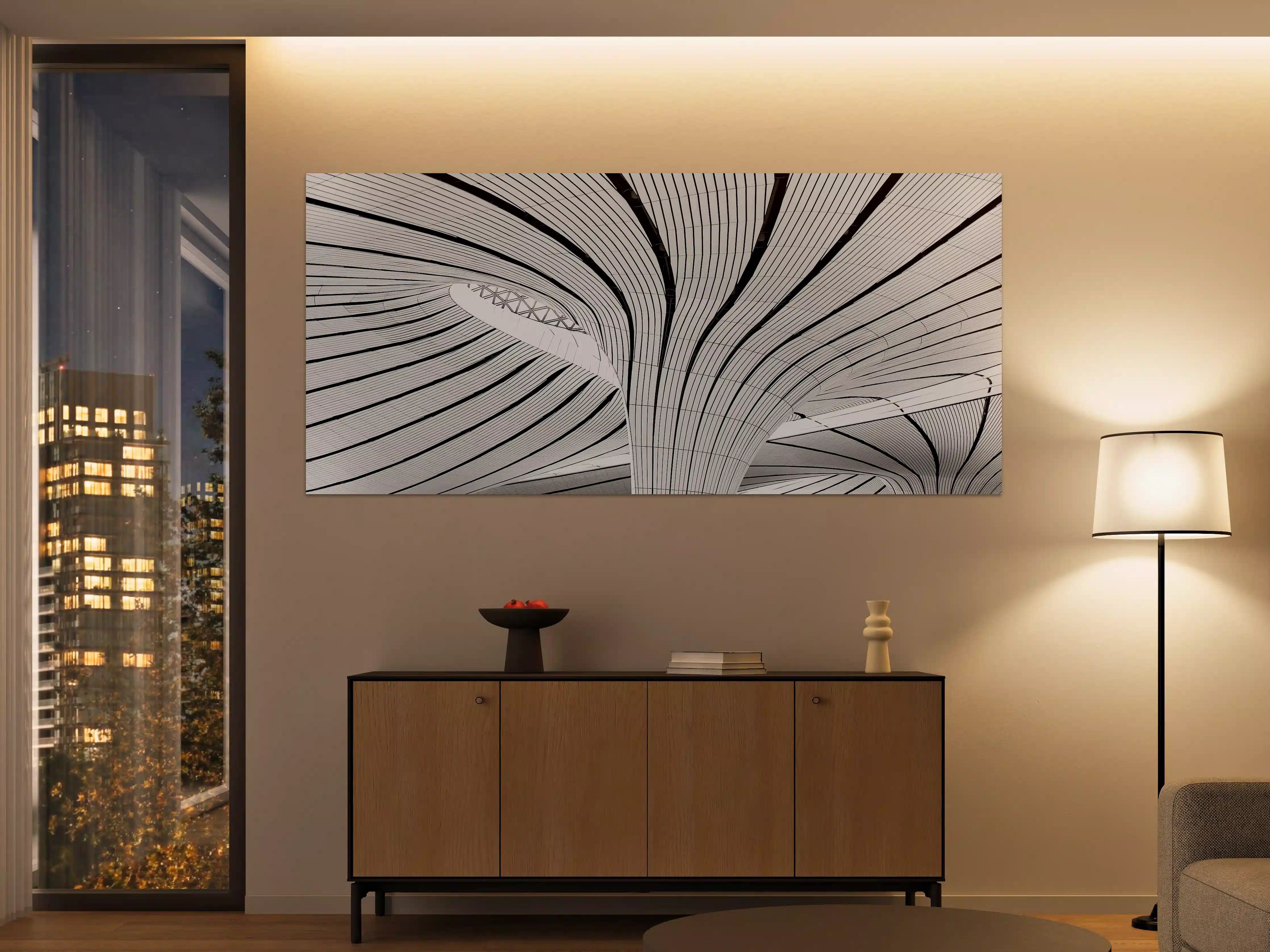 Große Wandbilder - Futuristisches Architekturdesign mit organischer Struktur