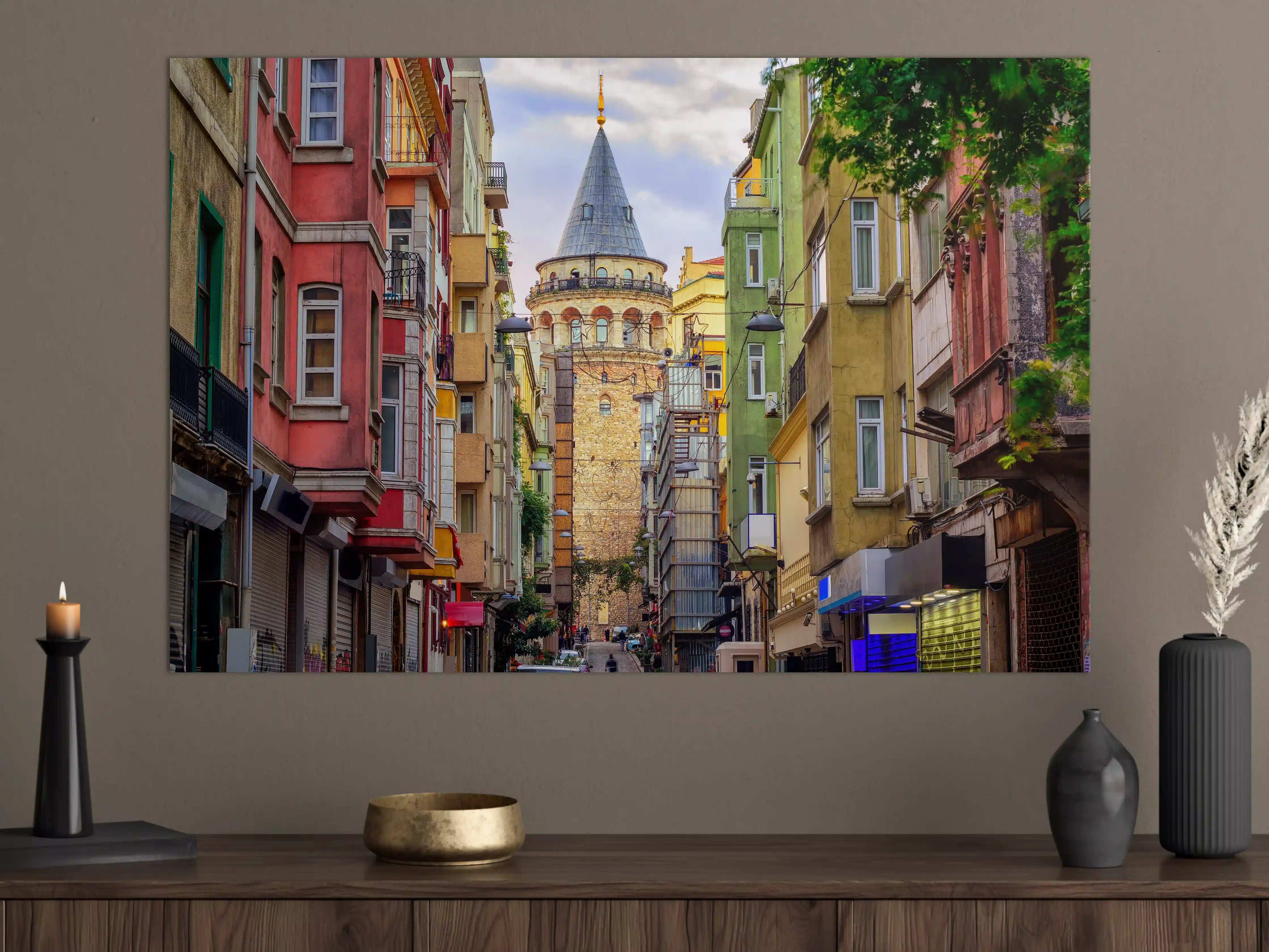 Große Wandbilder - Galata-Turm in der Altstadt von Istanbul