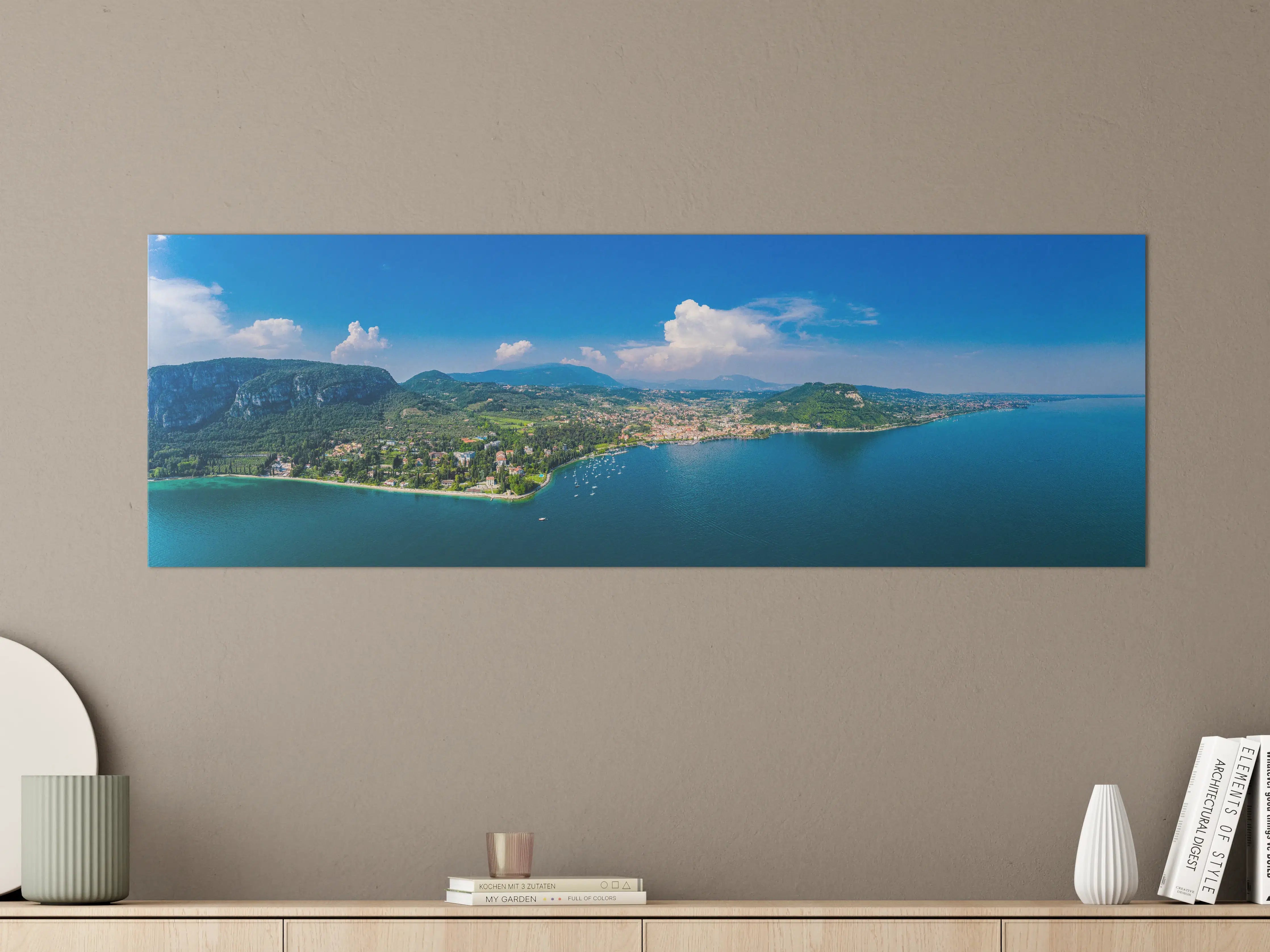 Große Wandbilder - Gardasee Panorama Blau-Grün