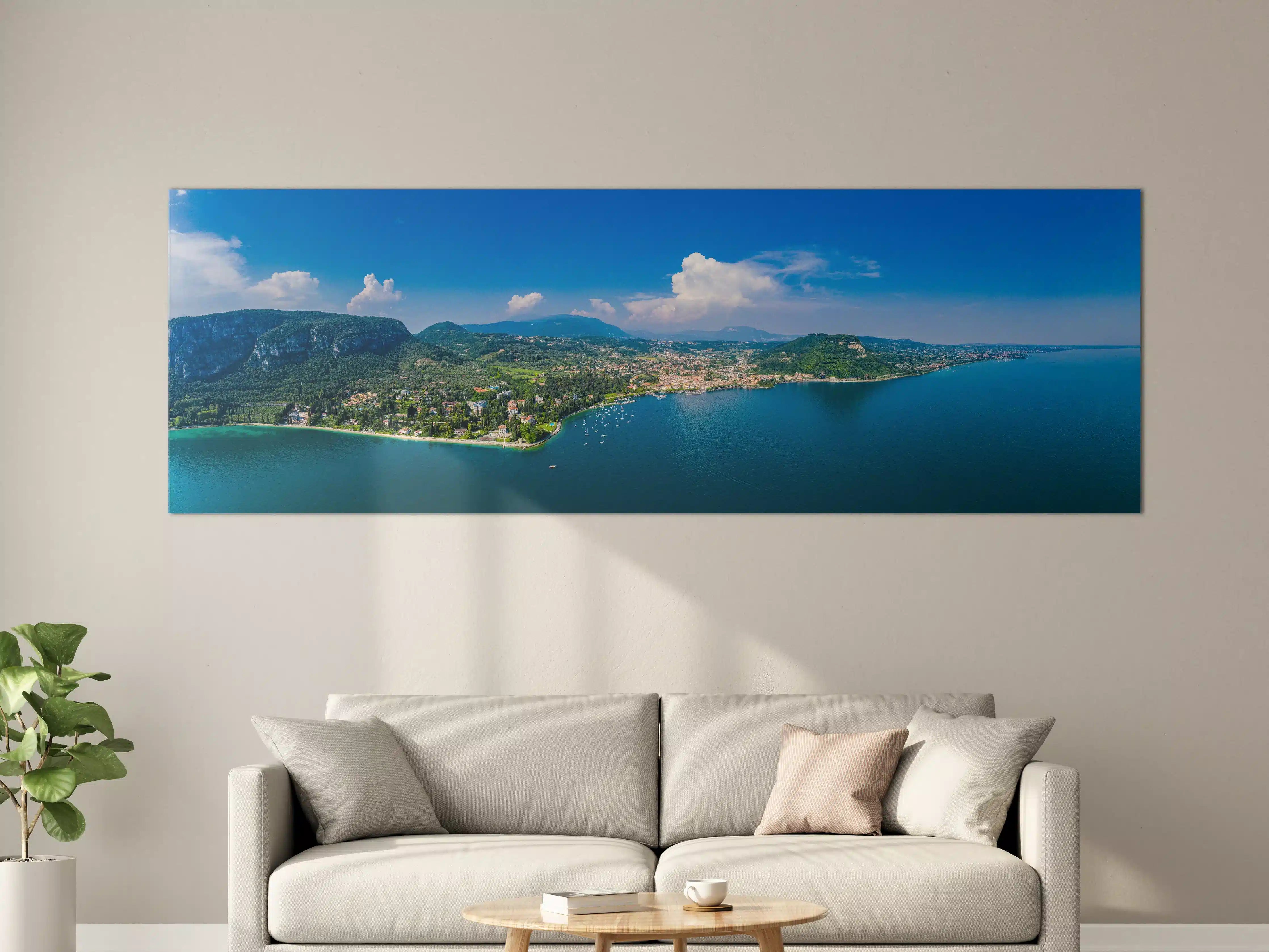 Große Wandbilder - Gardasee Panorama Blau-Grün