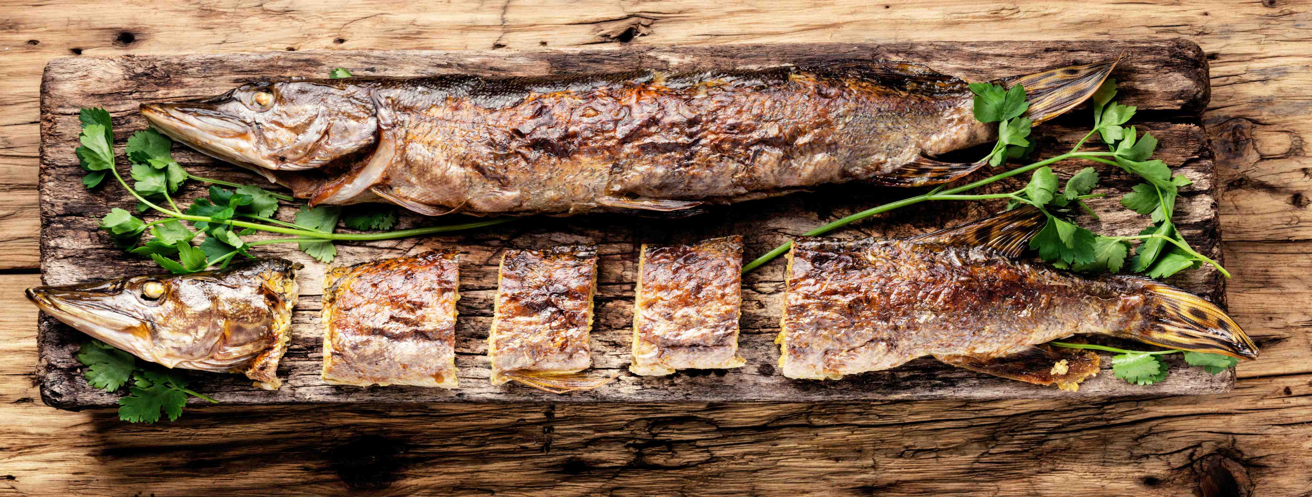 Große Wandbilder-Gebackener Fisch - Hecht