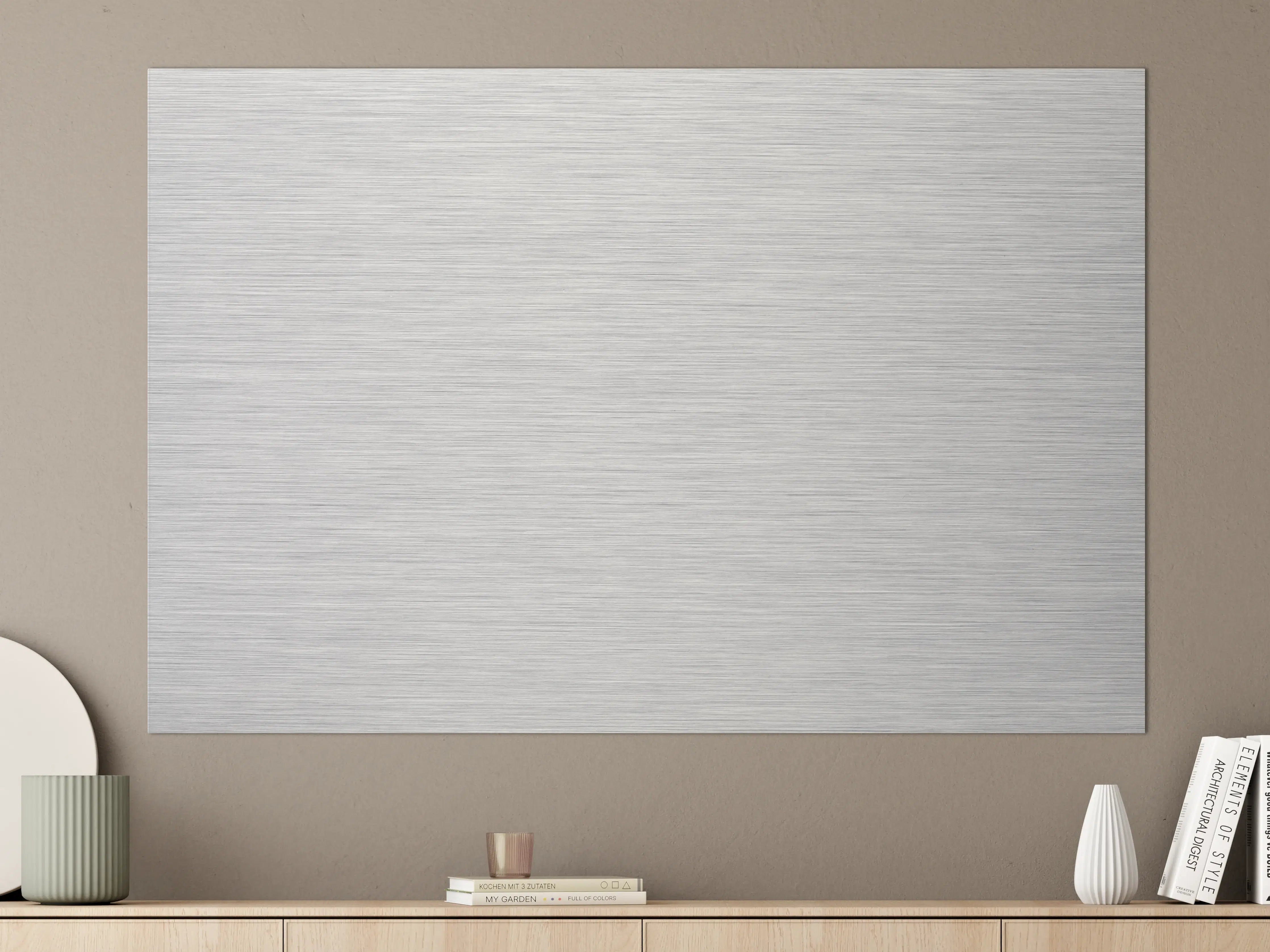 Große Wandbilder - Gebürstete Aluminium Textur