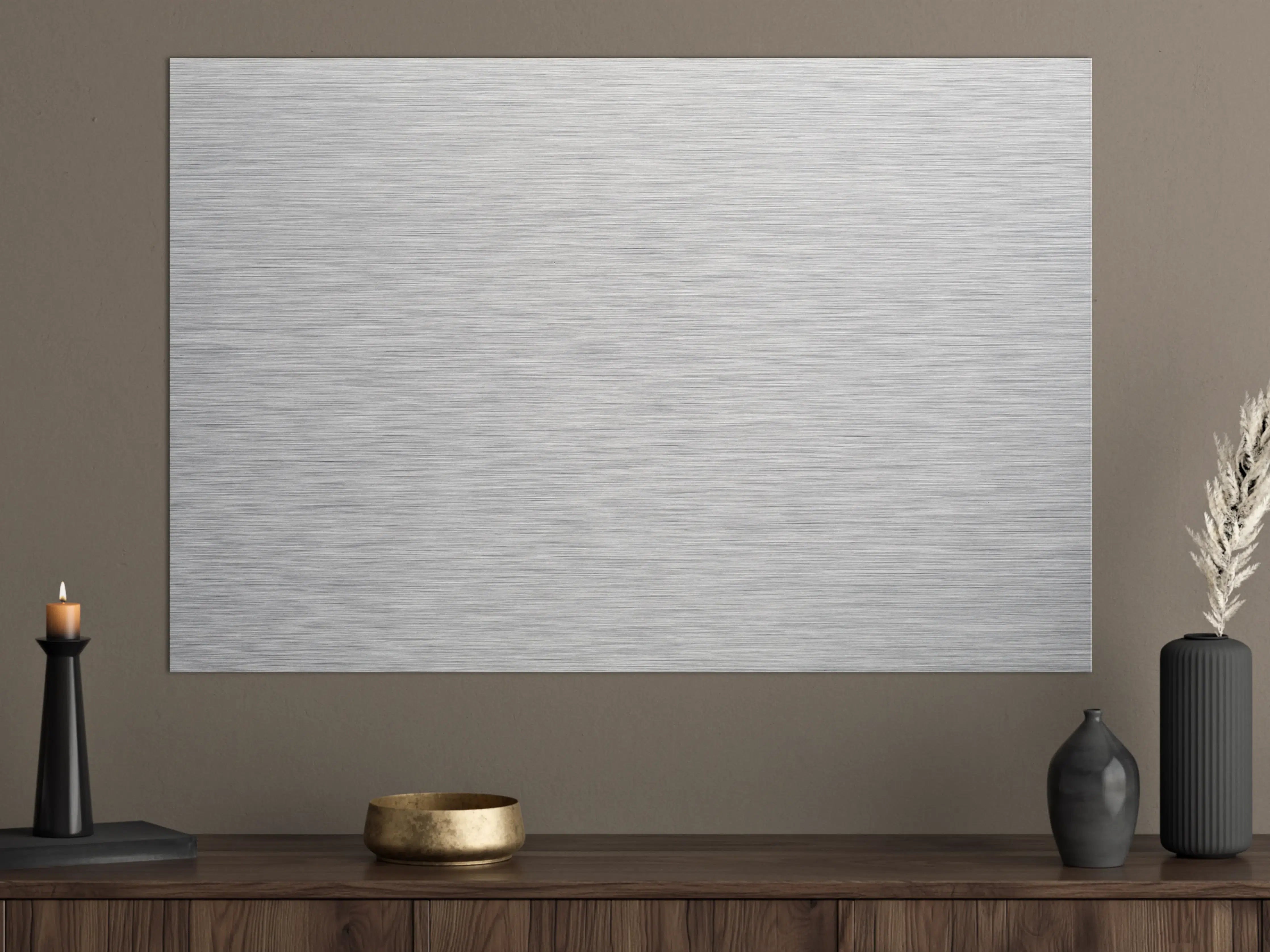 Große Wandbilder - Gebürstete Aluminium Textur