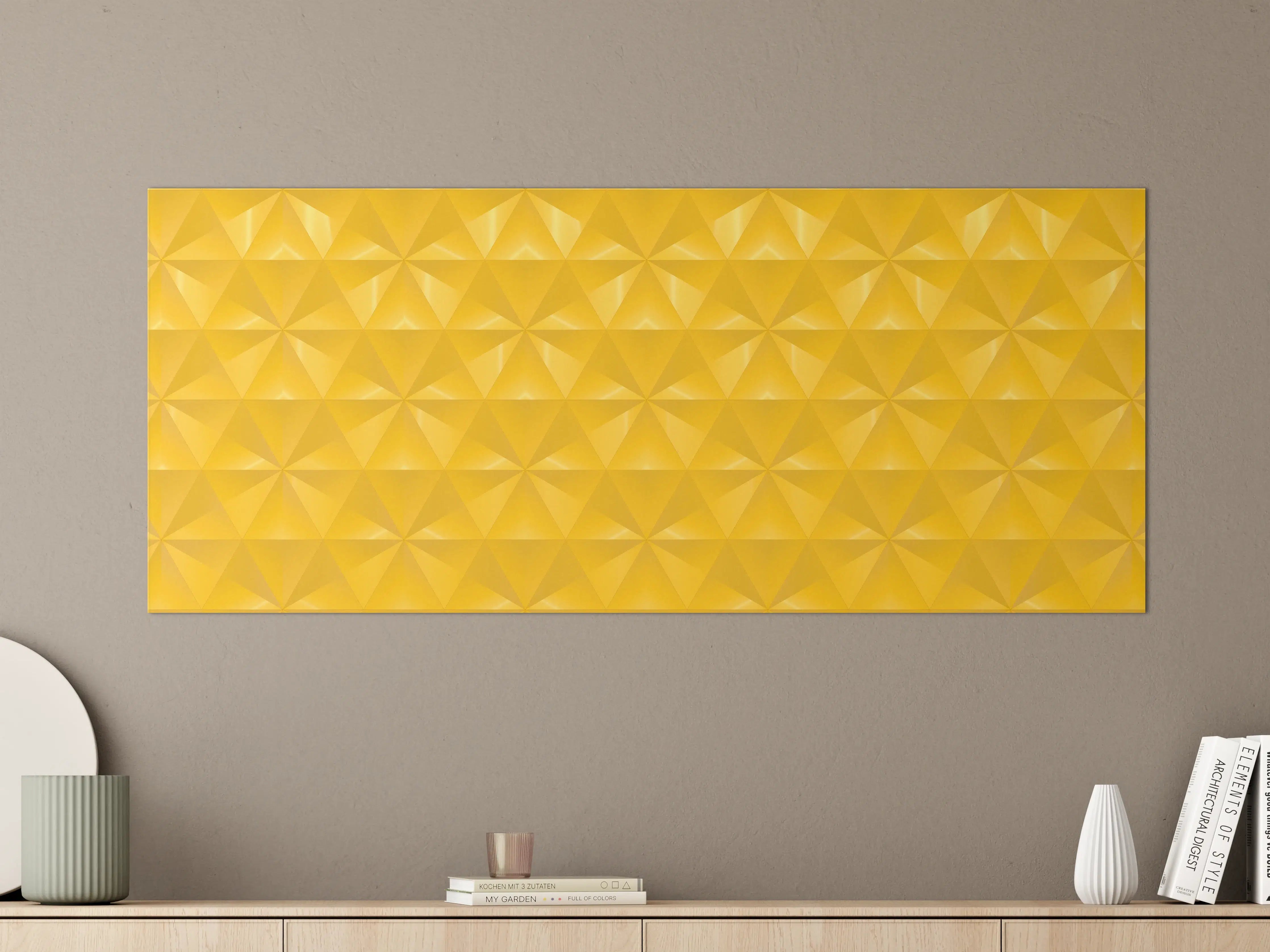 Große Wandbilder - Gelbes Fliesenmuster - Geometrie