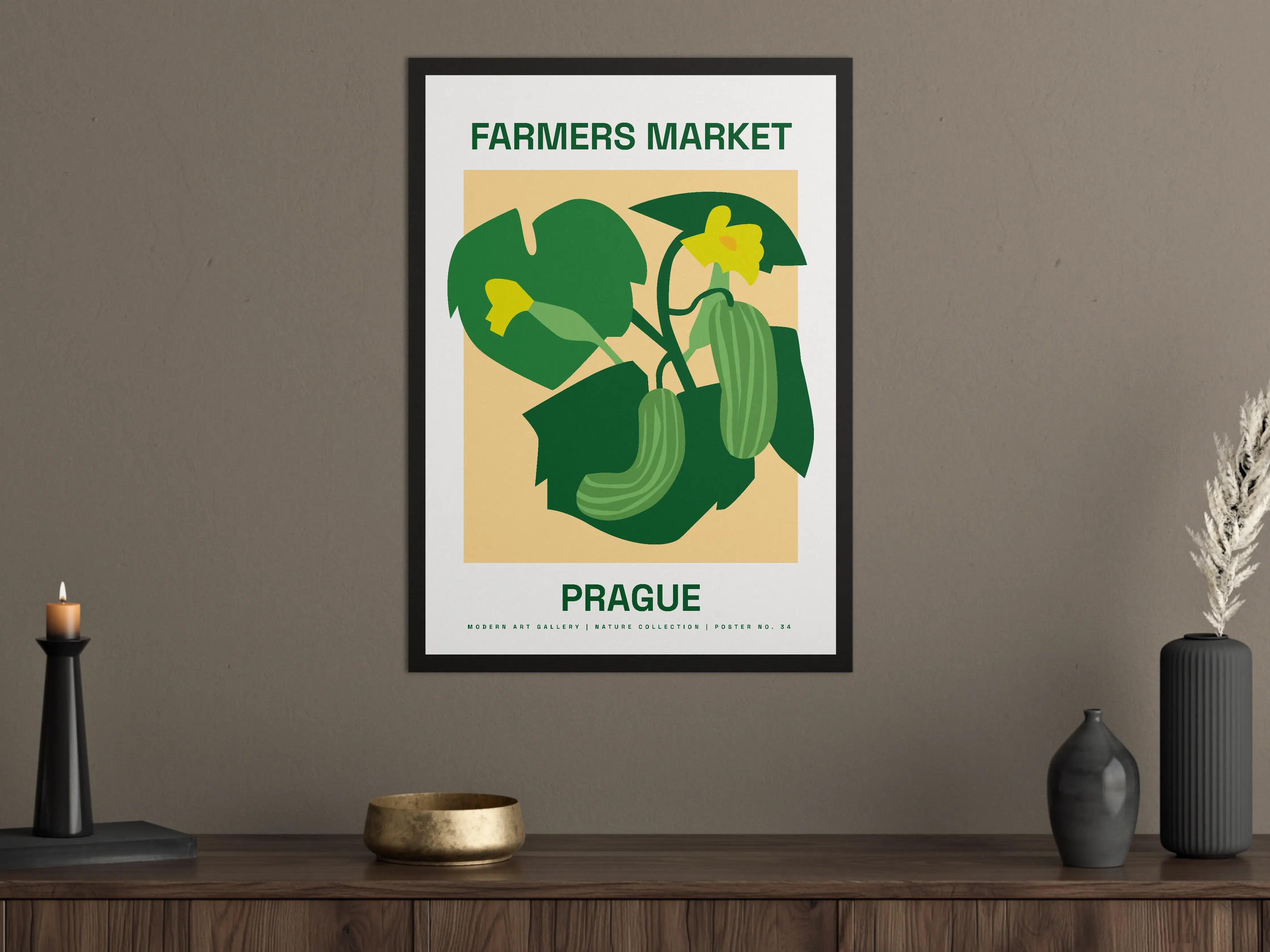Große Wandbilder - Gemüse und Marktschilder
