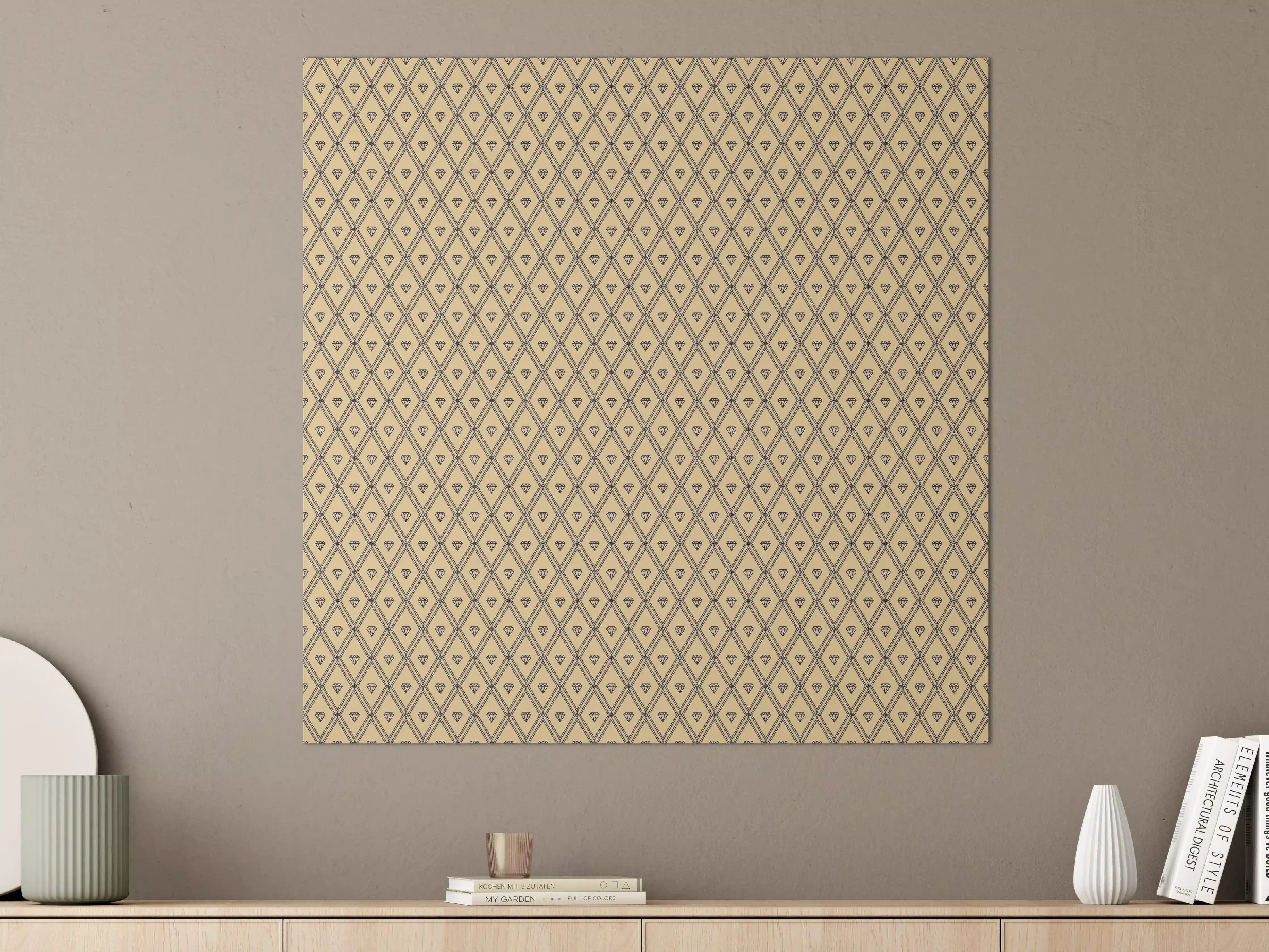 Große Wandbilder - Geometrisch-Beiges Muster Design