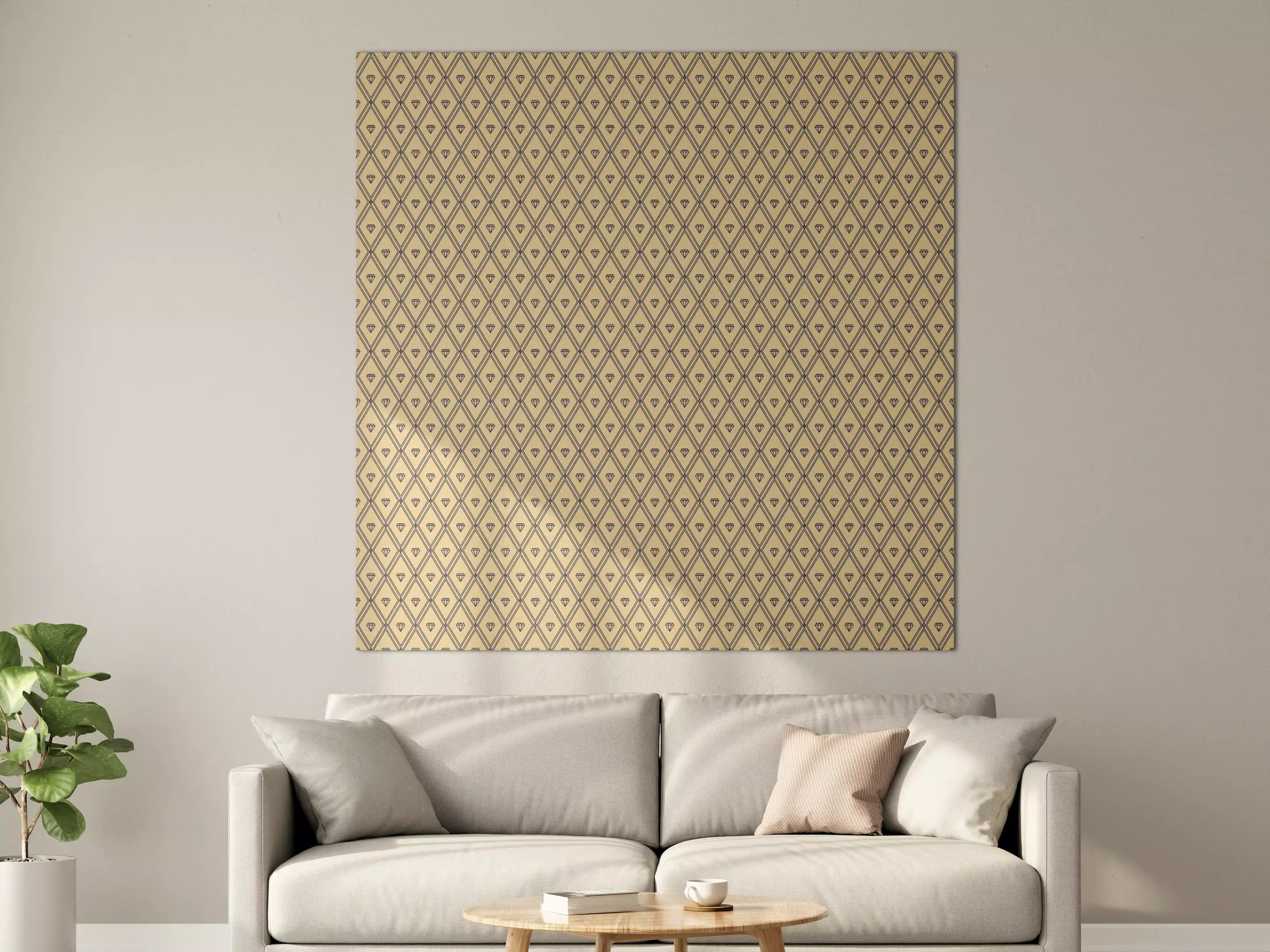 Große Wandbilder - Geometrisch-Beiges Muster Design