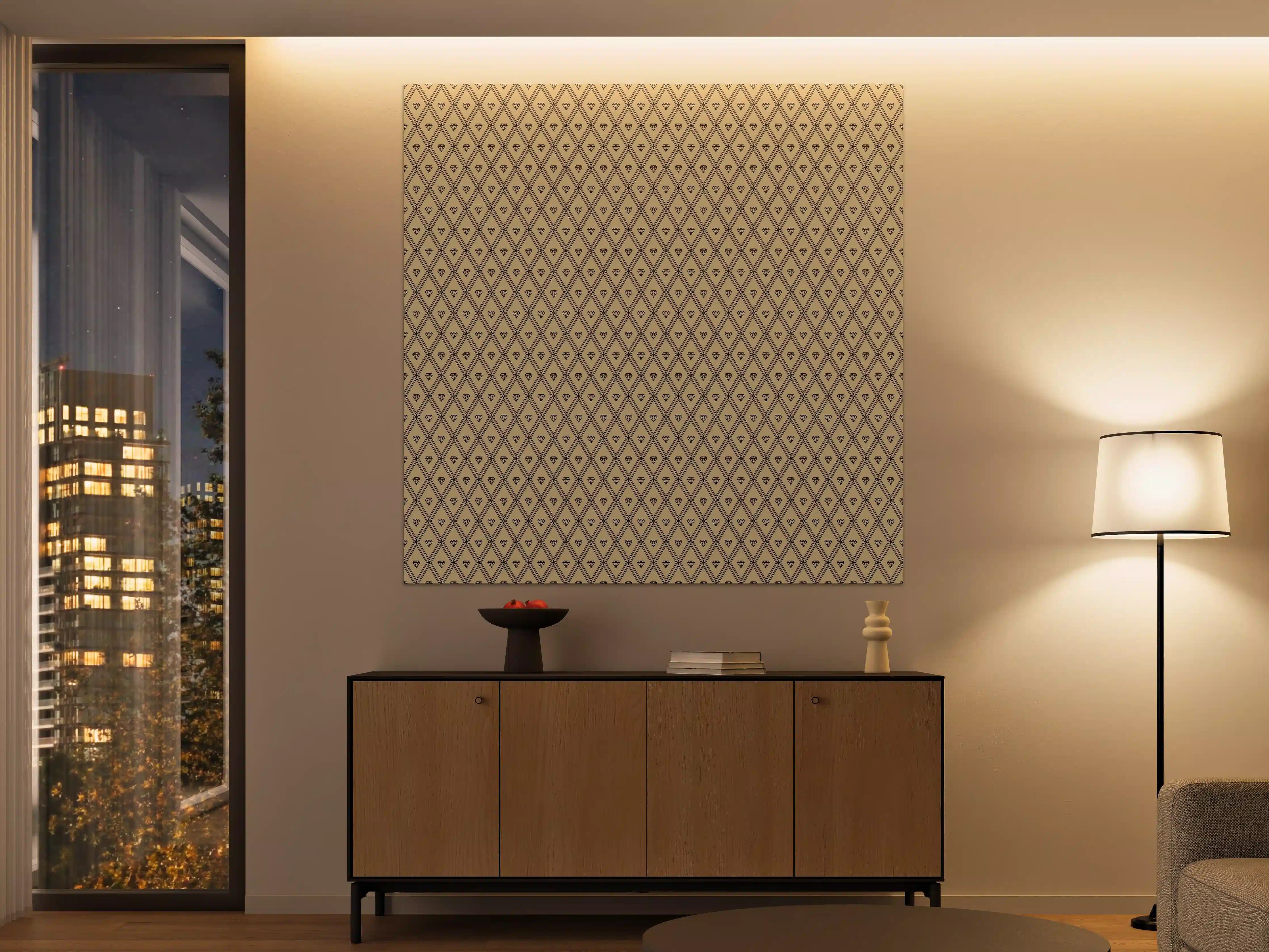 Große Wandbilder - Geometrisch-Beiges Muster Design