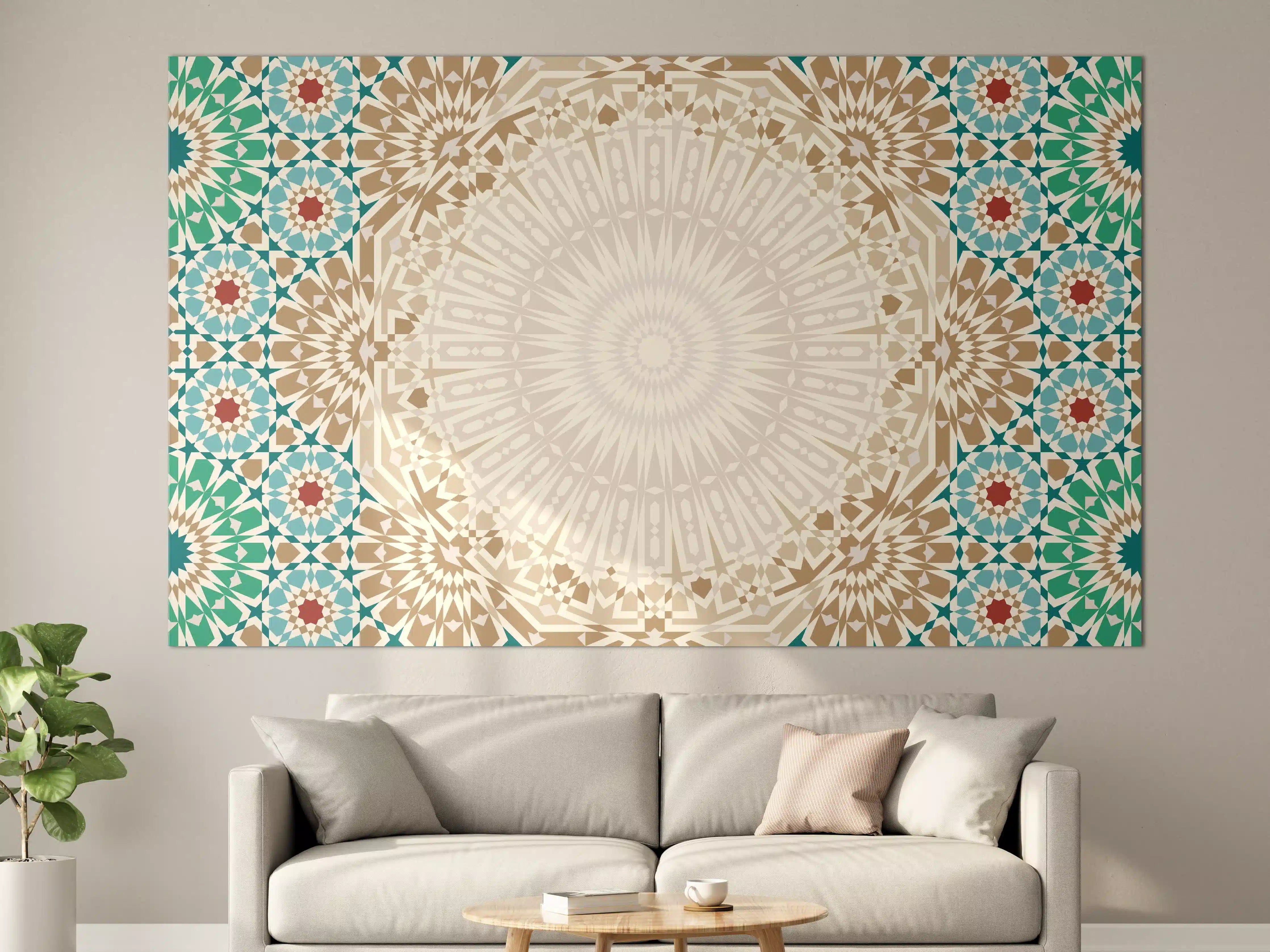 Große Wandbilder - Geometrische Mandala-Muster