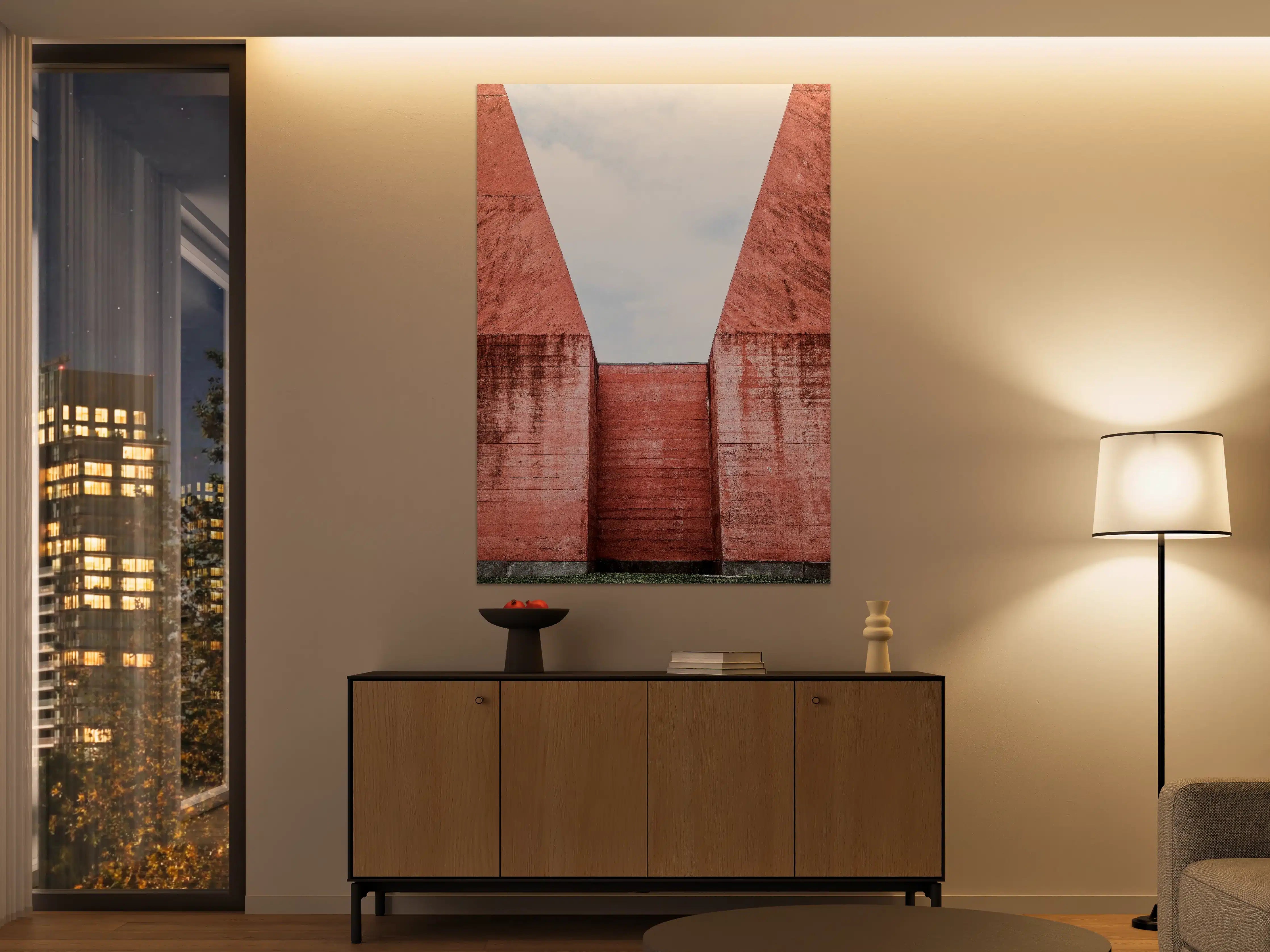 Große Wandbilder - Geometrische Mars Architektur