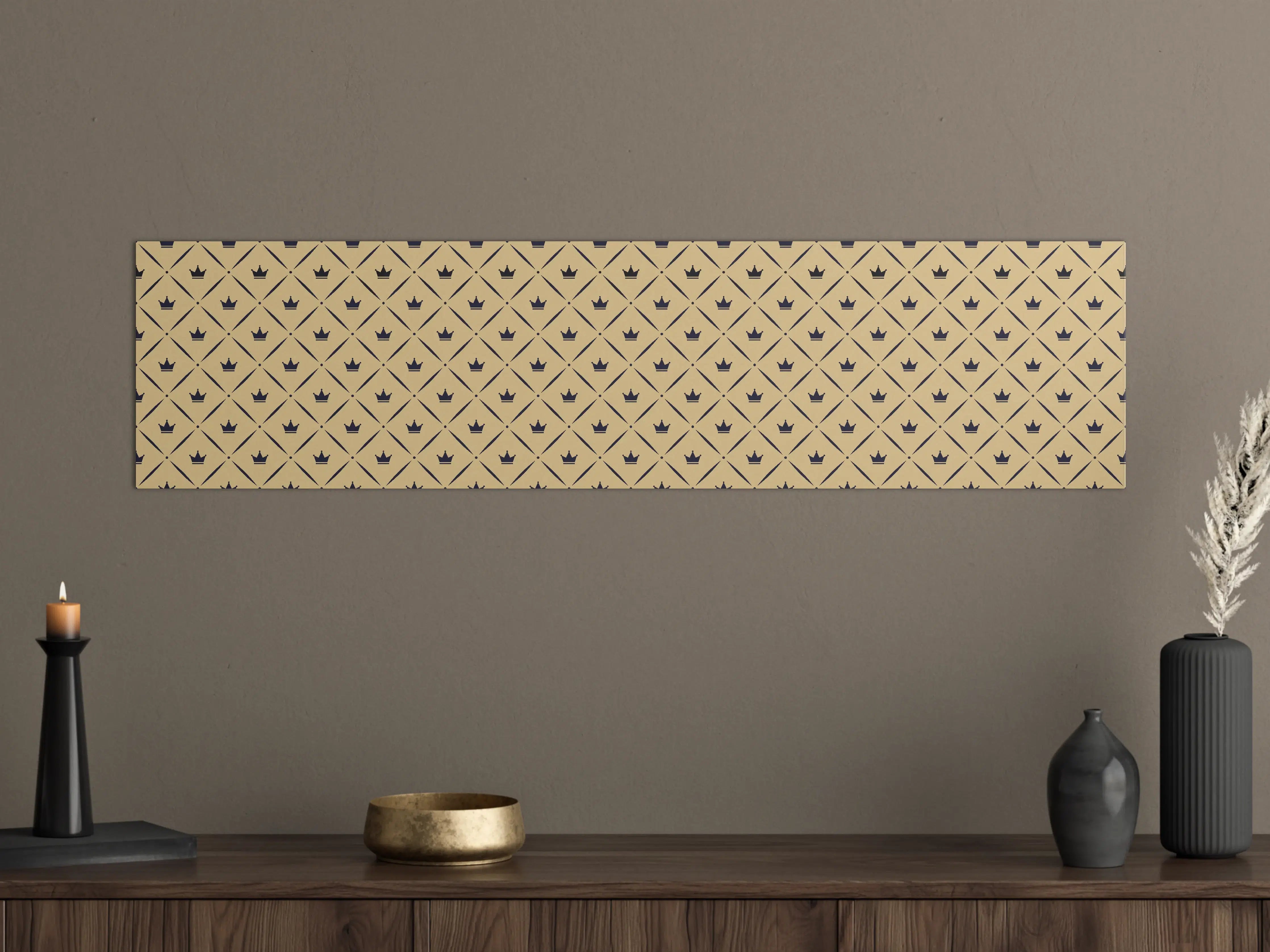 Große Wandbilder - Geometrisches Beige-Braun Muster