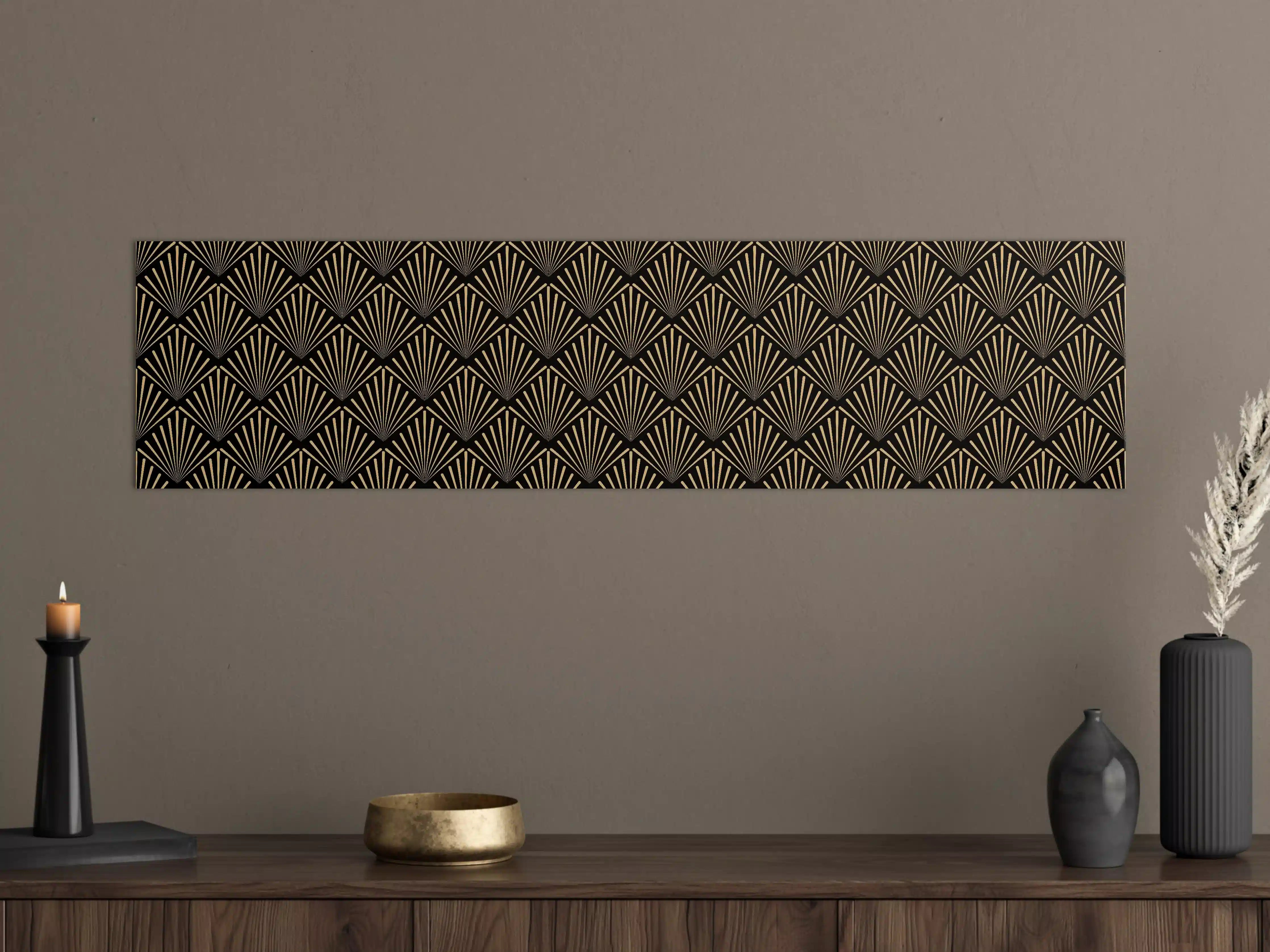 Große Wandbilder - Geometrisches Goldmuster