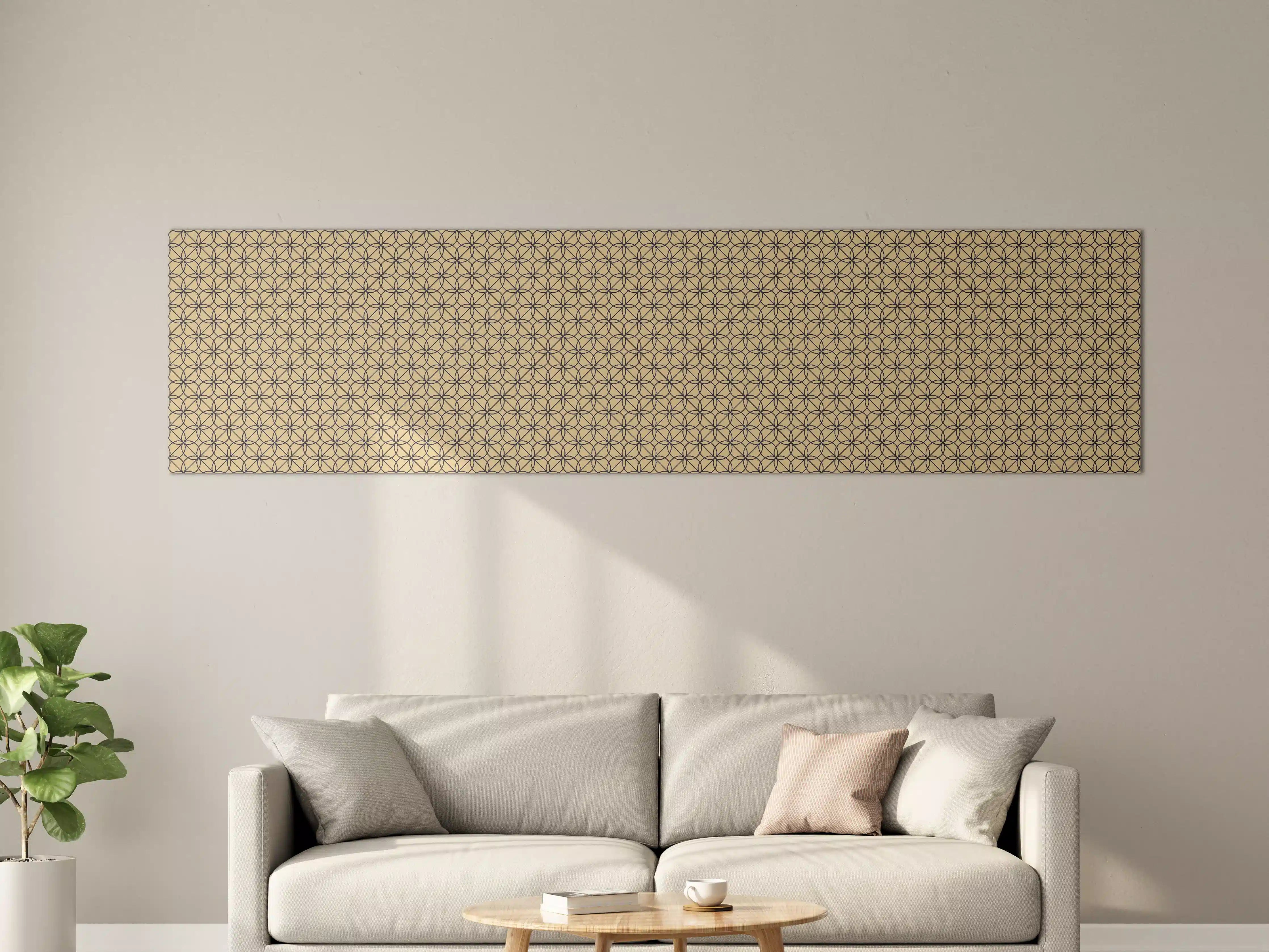Große Wandbilder - Geometrisches Hellbraun Muster