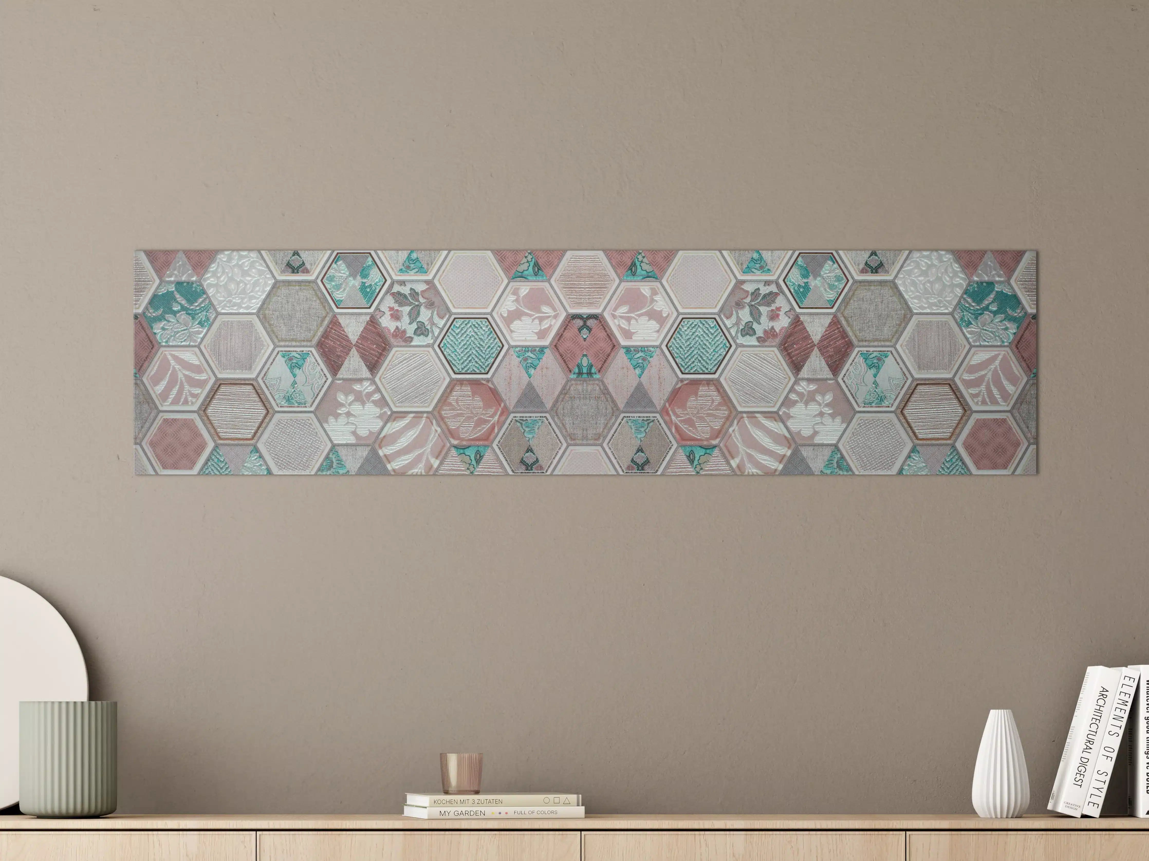 Große Wandbilder - Geometrisches Muster Pastell