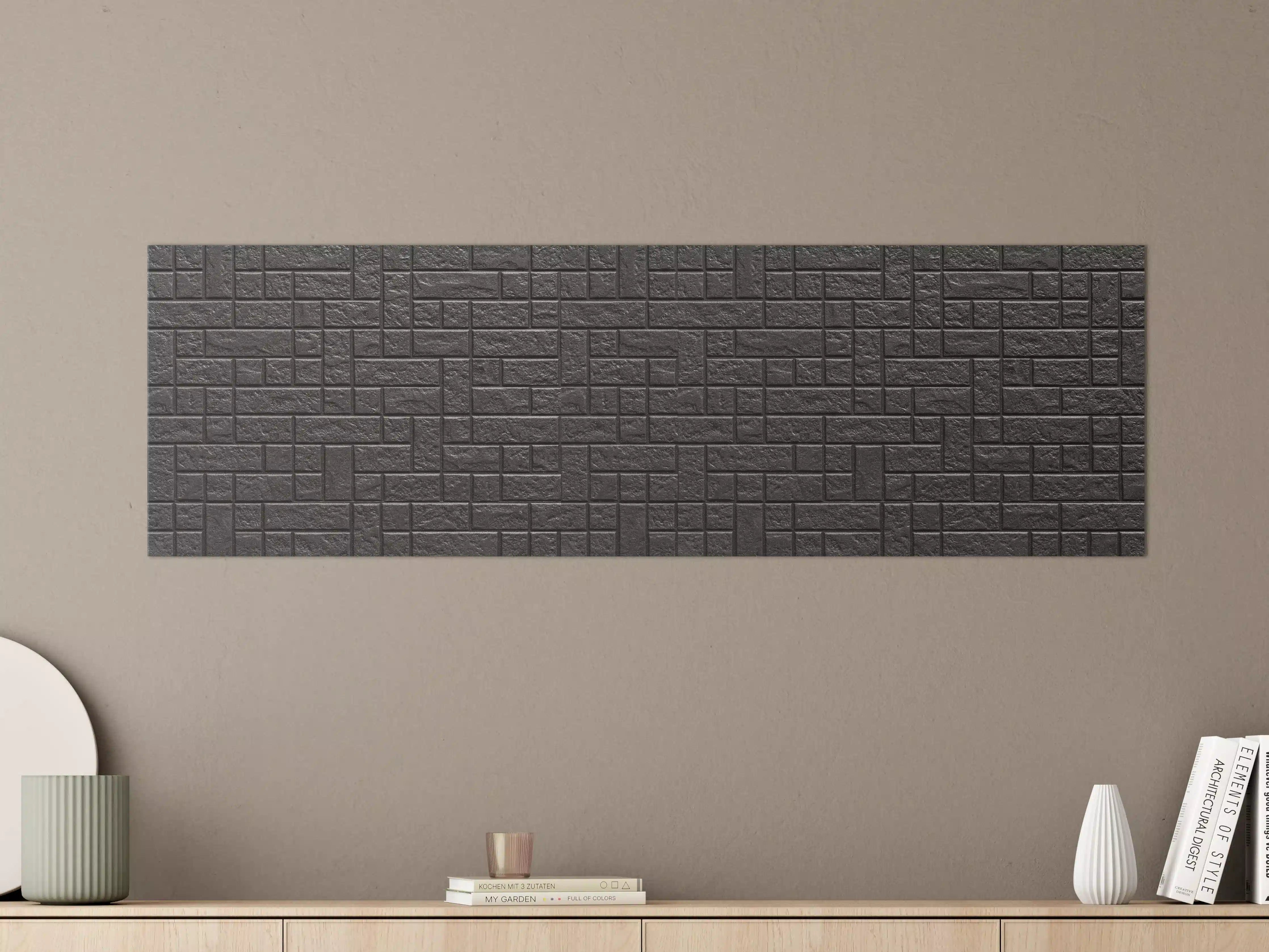 Große Wandbilder - Geometrisches dunkles Wandfliesendesign