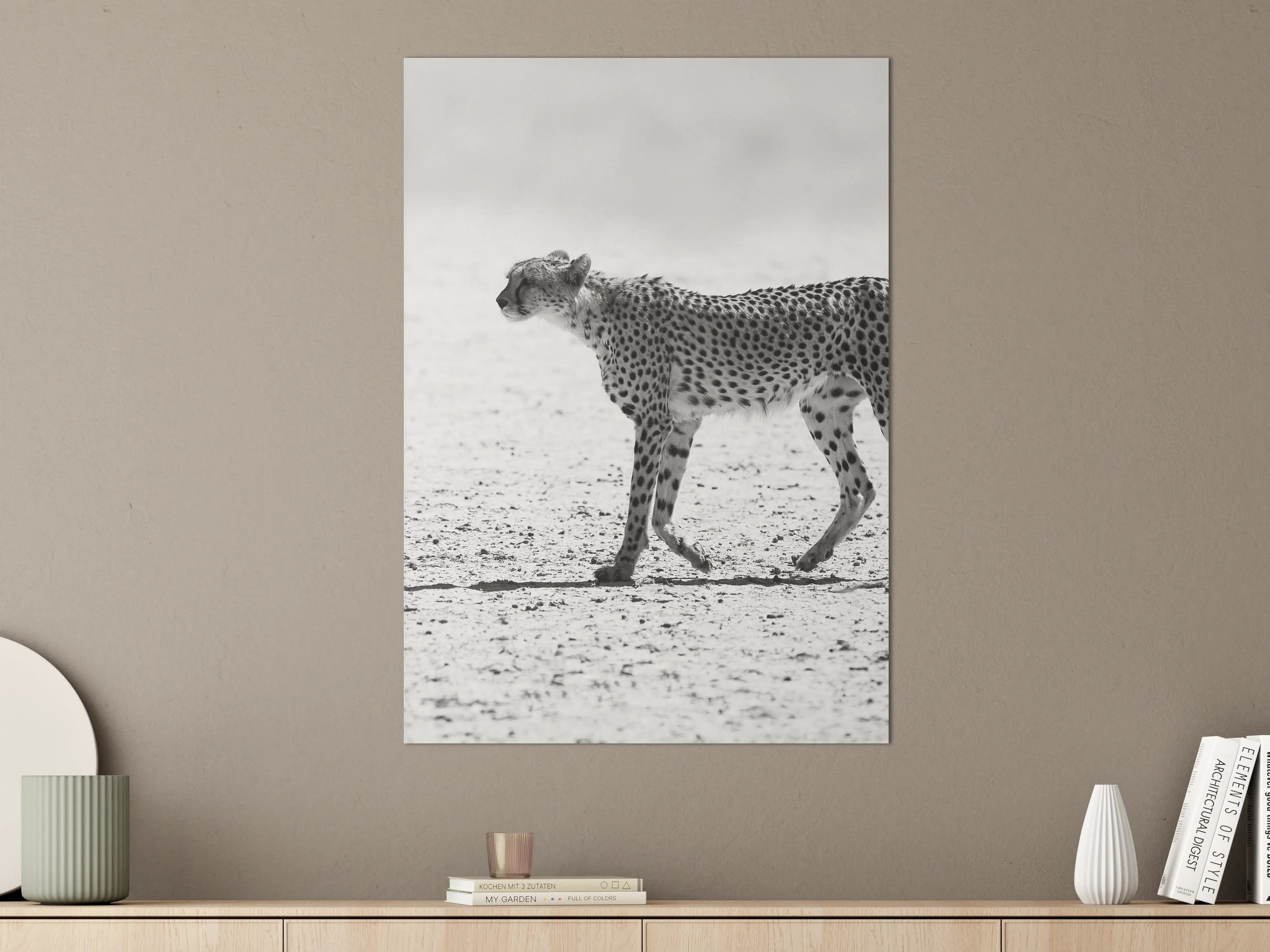 Große Wandbilder - Gepard - schwarz-weiß