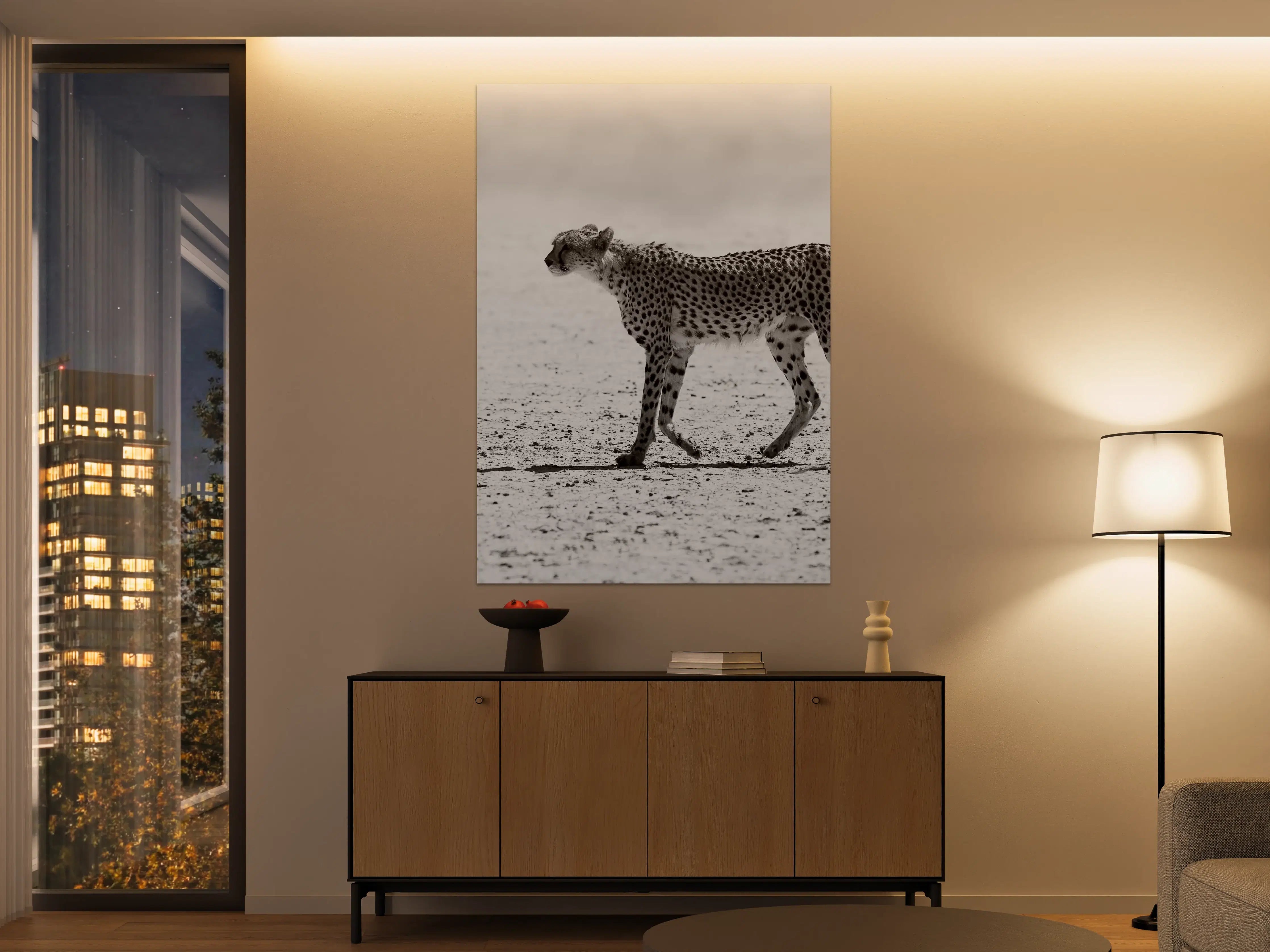 Große Wandbilder - Gepard - schwarz-weiß