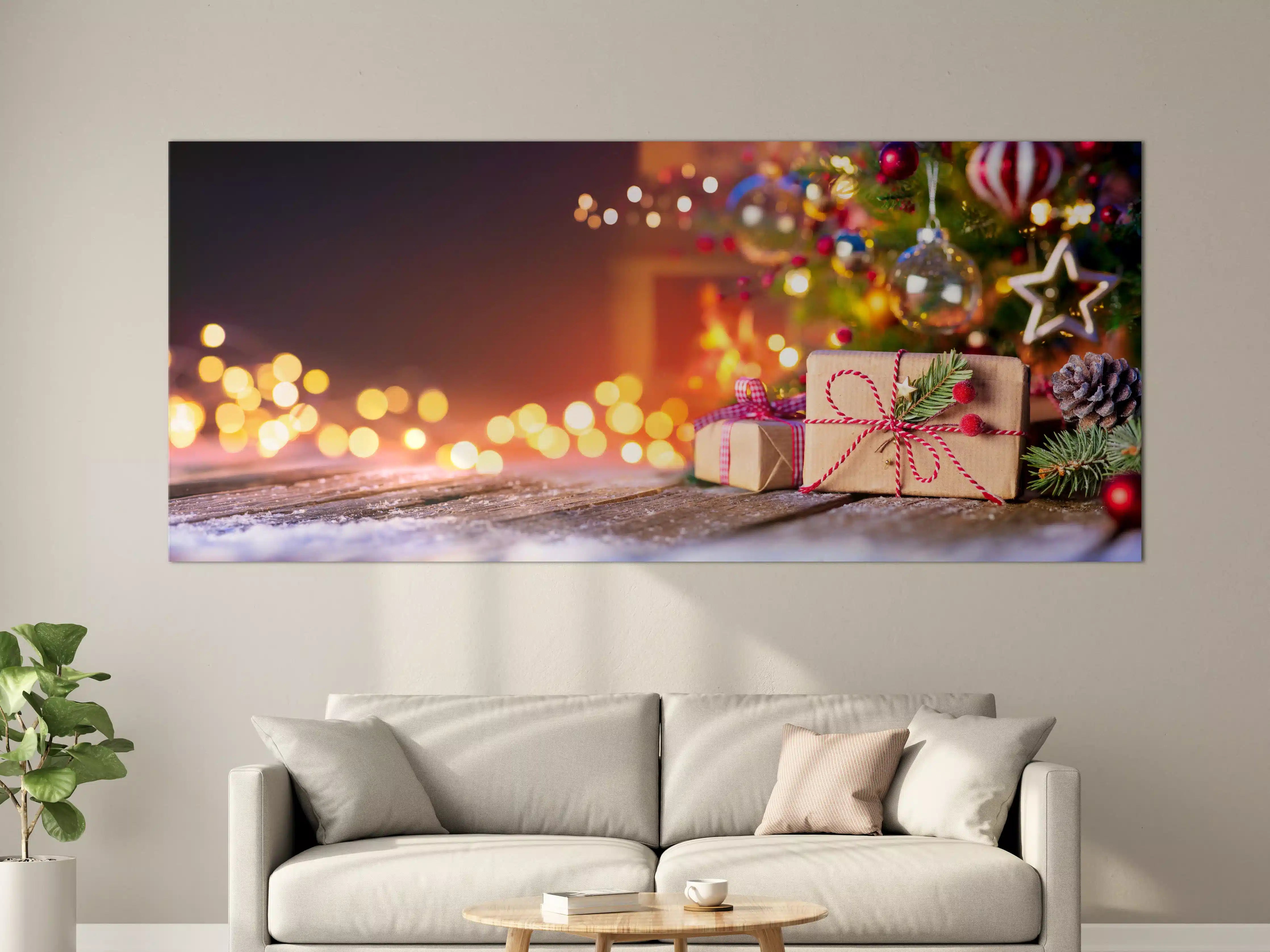 Große Wandbilder - Geschenke unter dem Weihnachtsbaum