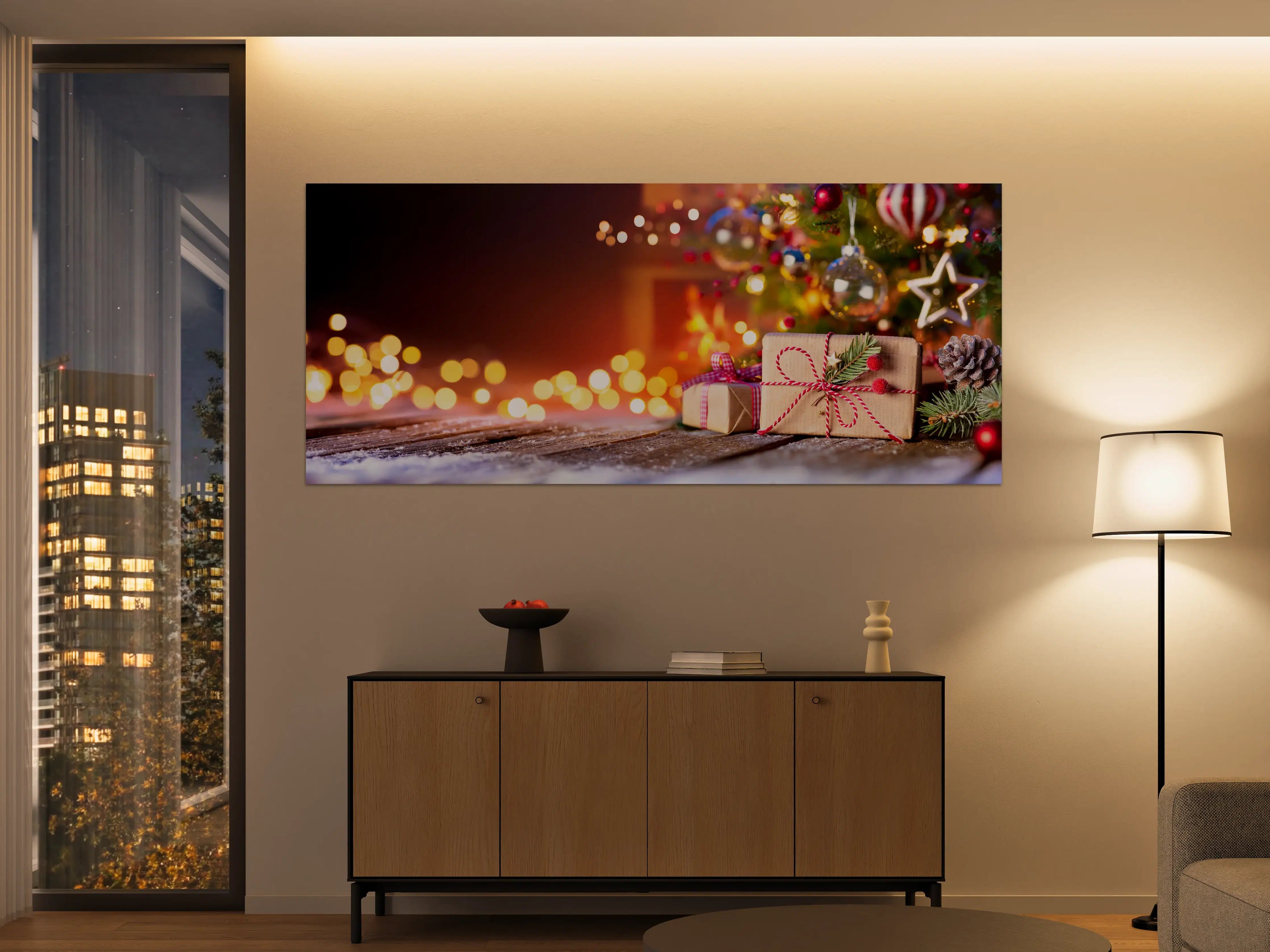 Große Wandbilder - Geschenke unter dem Weihnachtsbaum