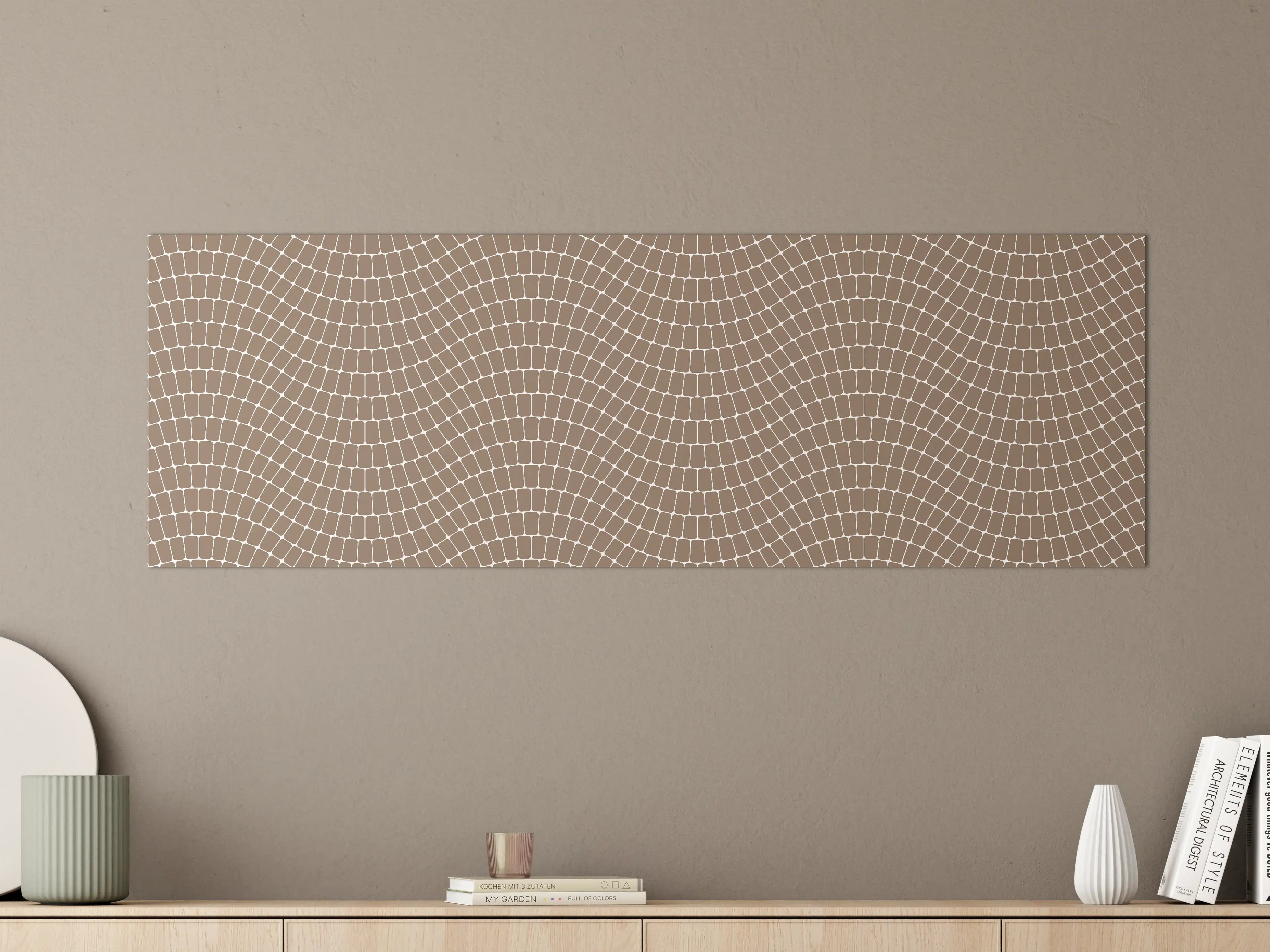 Große Wandbilder - Gewelltes Braun mit Mosaik-Struktur
