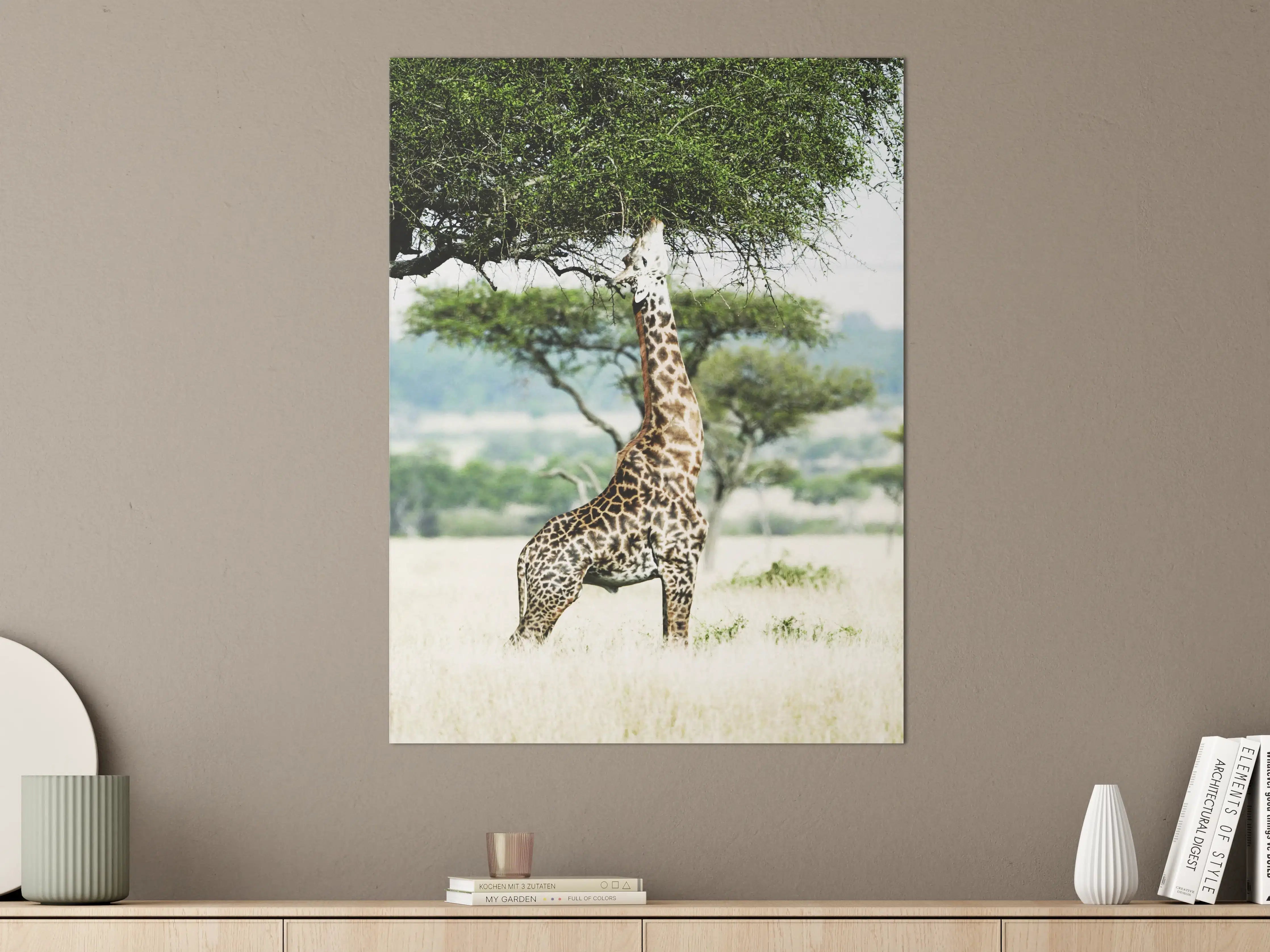 Große Wandbilder - Giraffe in der Savanne
