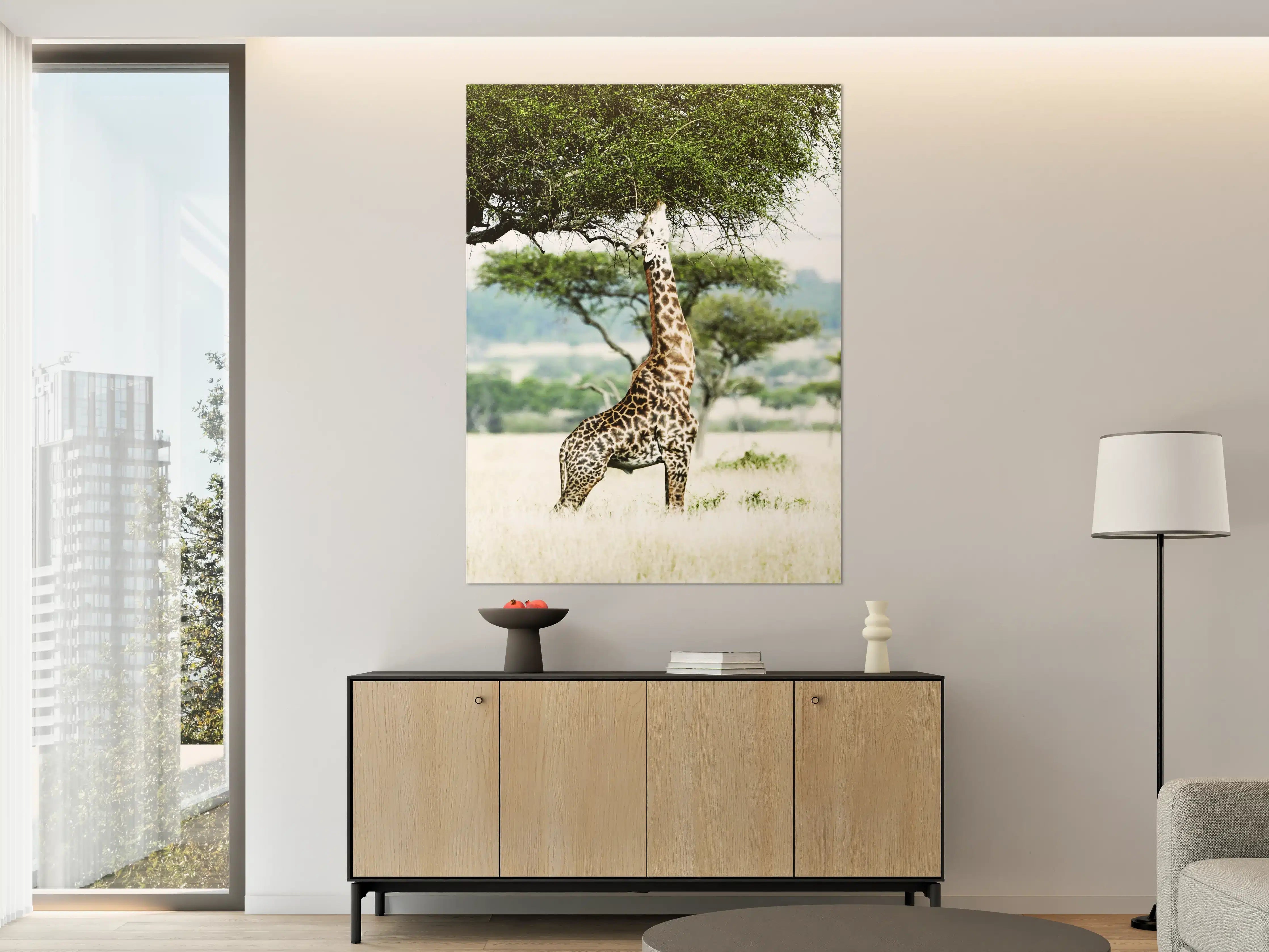 Große Wandbilder - Giraffe in der Savanne