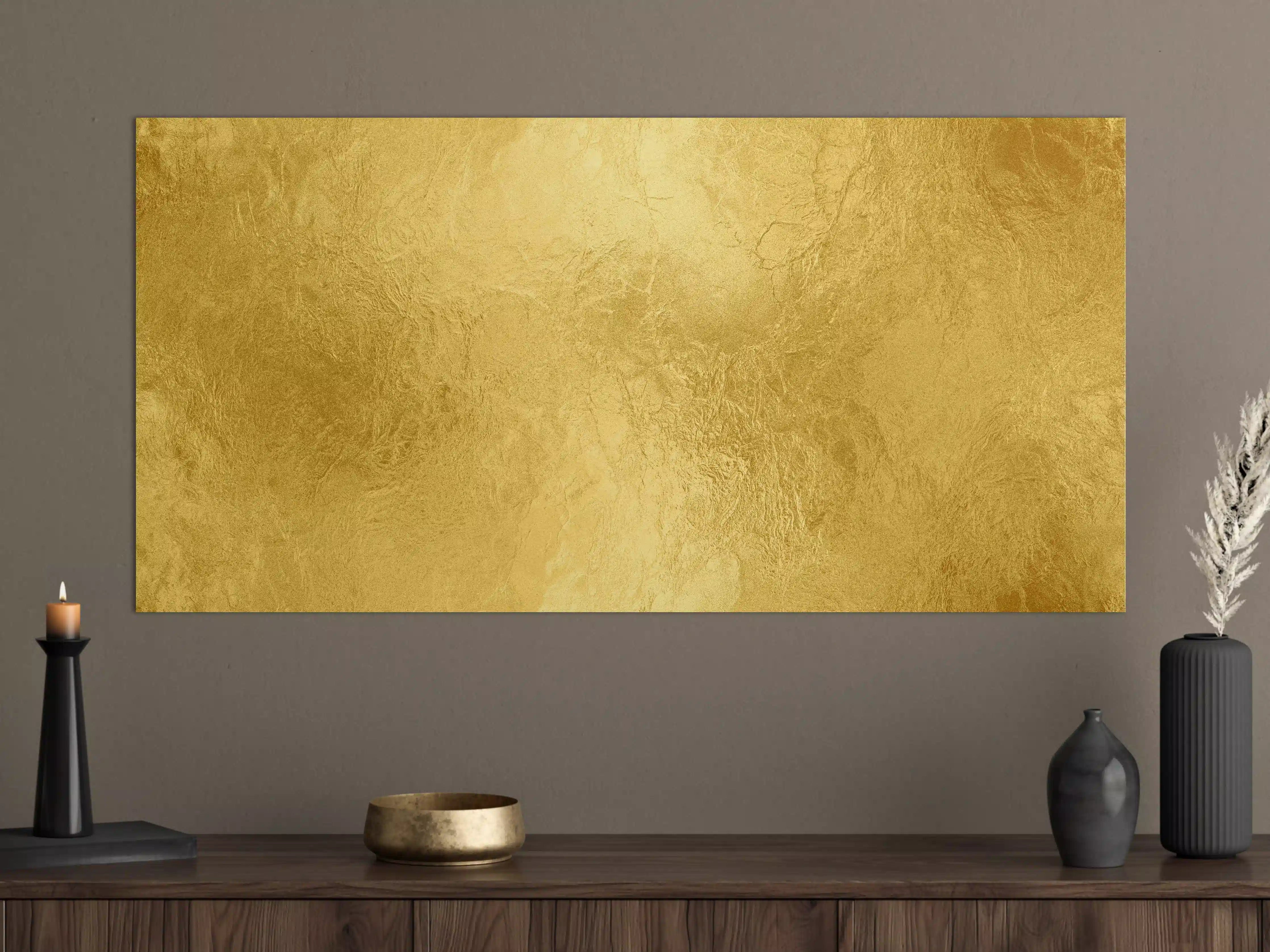 Große Wandbilder - Glänzende Blattgold Textur