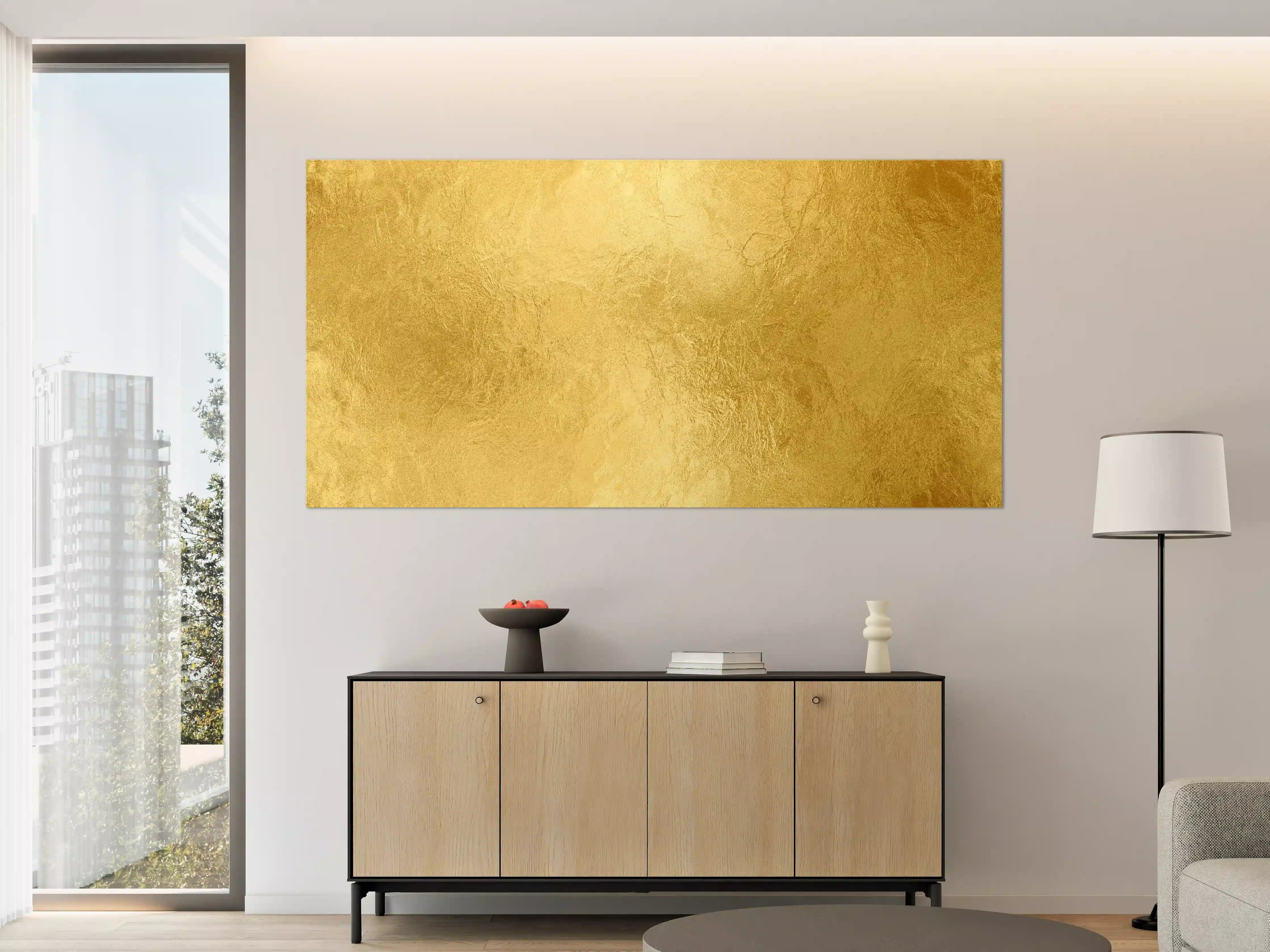 Große Wandbilder - Glänzende Blattgold Textur