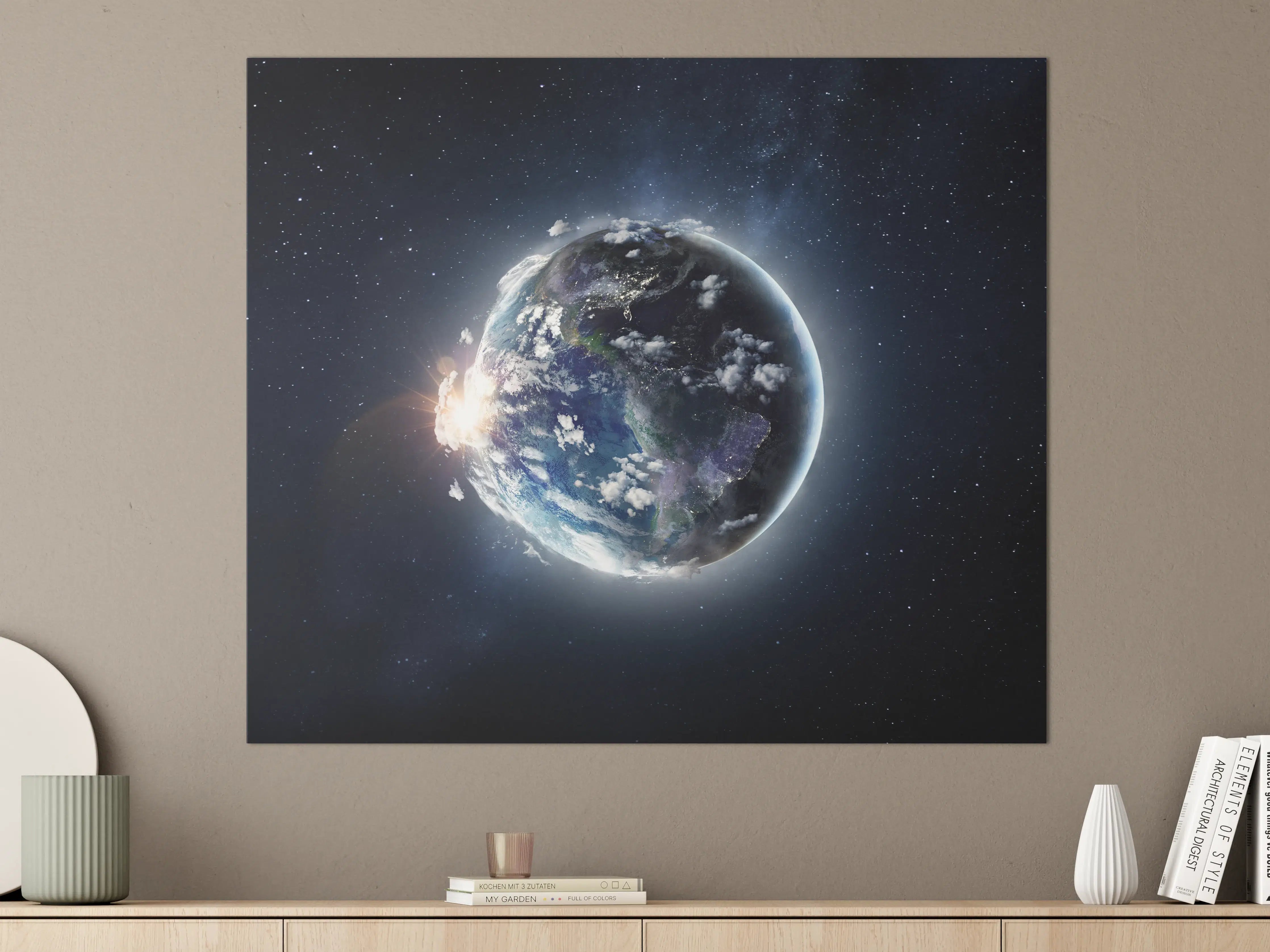 Große Wandbilder - Globus Ansicht aus dem Weltall