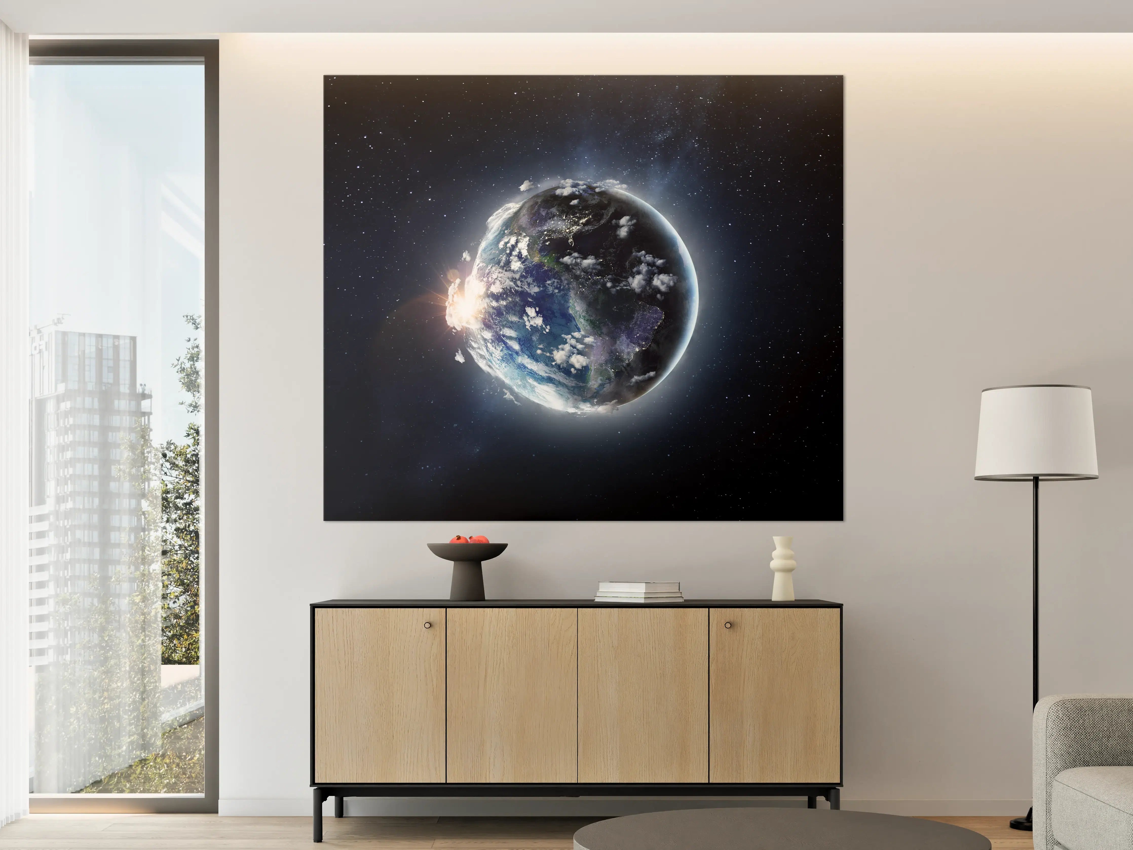 Große Wandbilder - Globus Ansicht aus dem Weltall